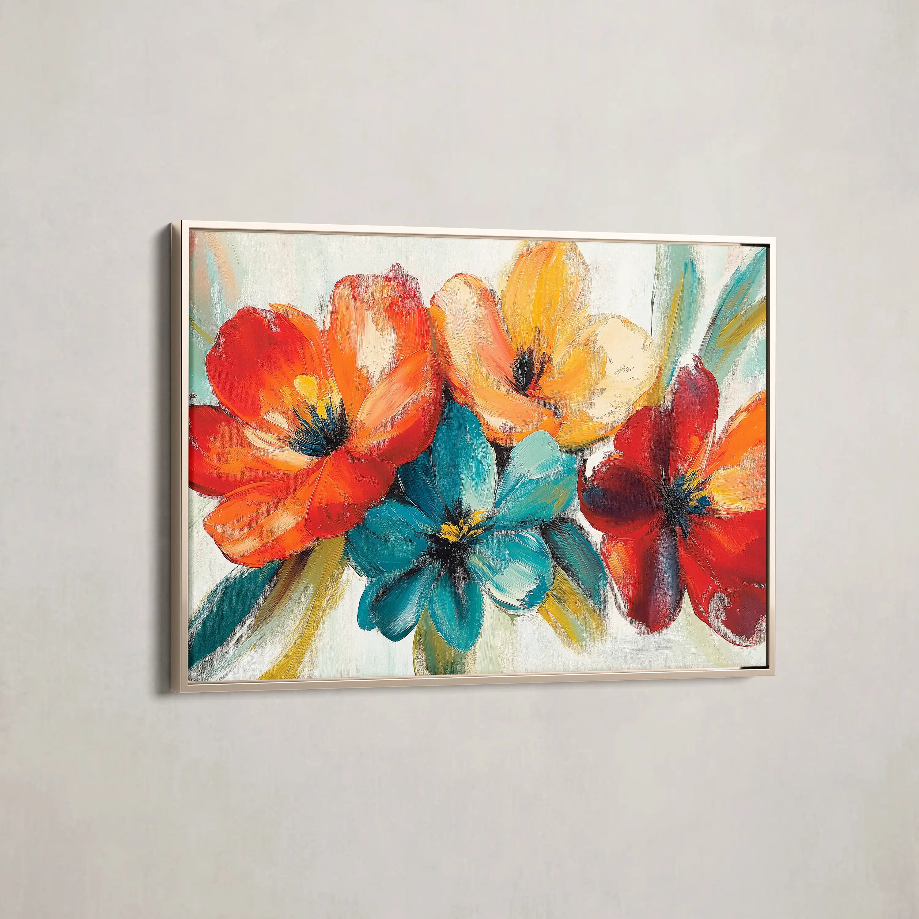 Floral Canvas Wall Art WAD1163-F 90 x 60 cm / Stretched on hidden frame