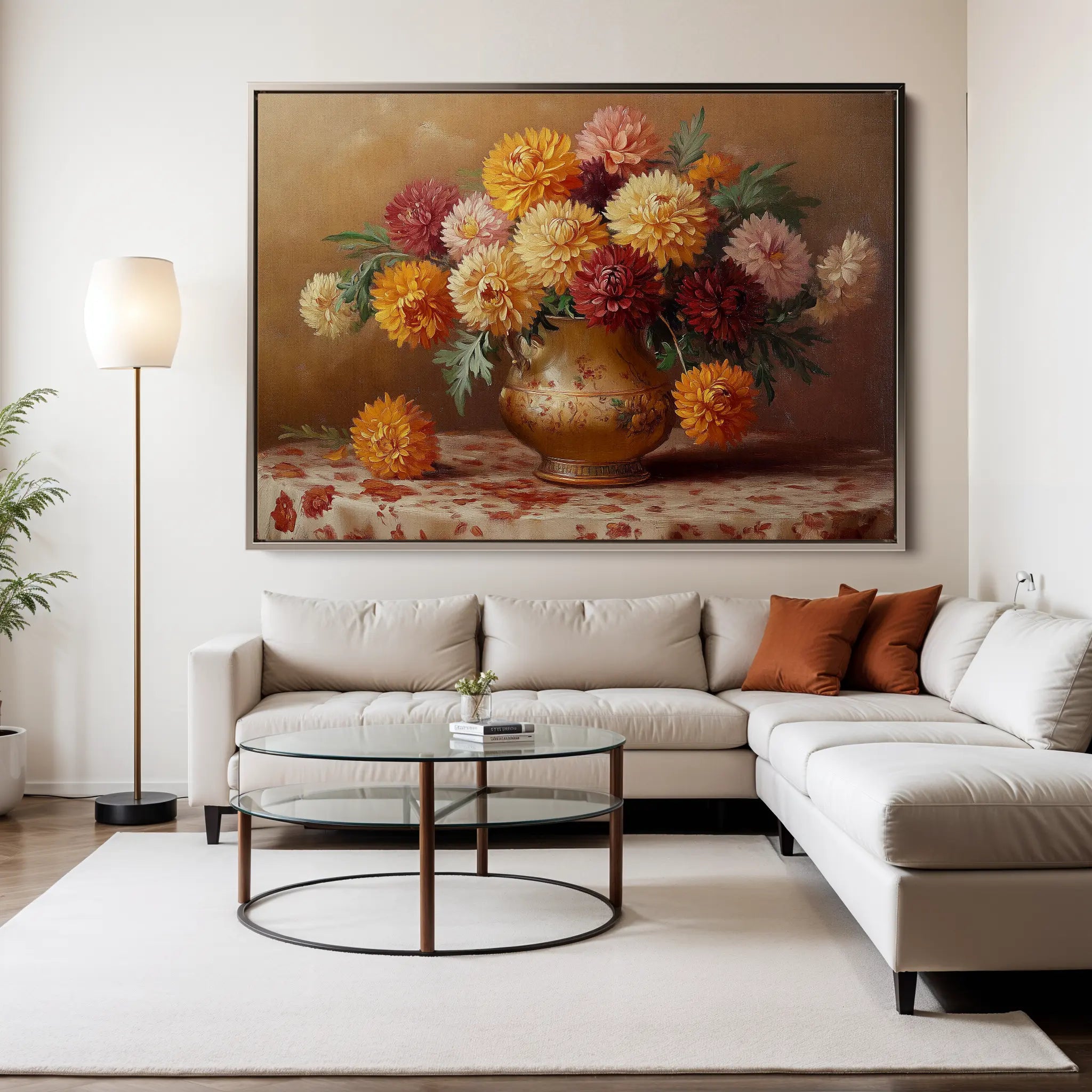 Floral Canvas Wall Art WAD1164-F 90 x 60 cm / Stretched on hidden frame