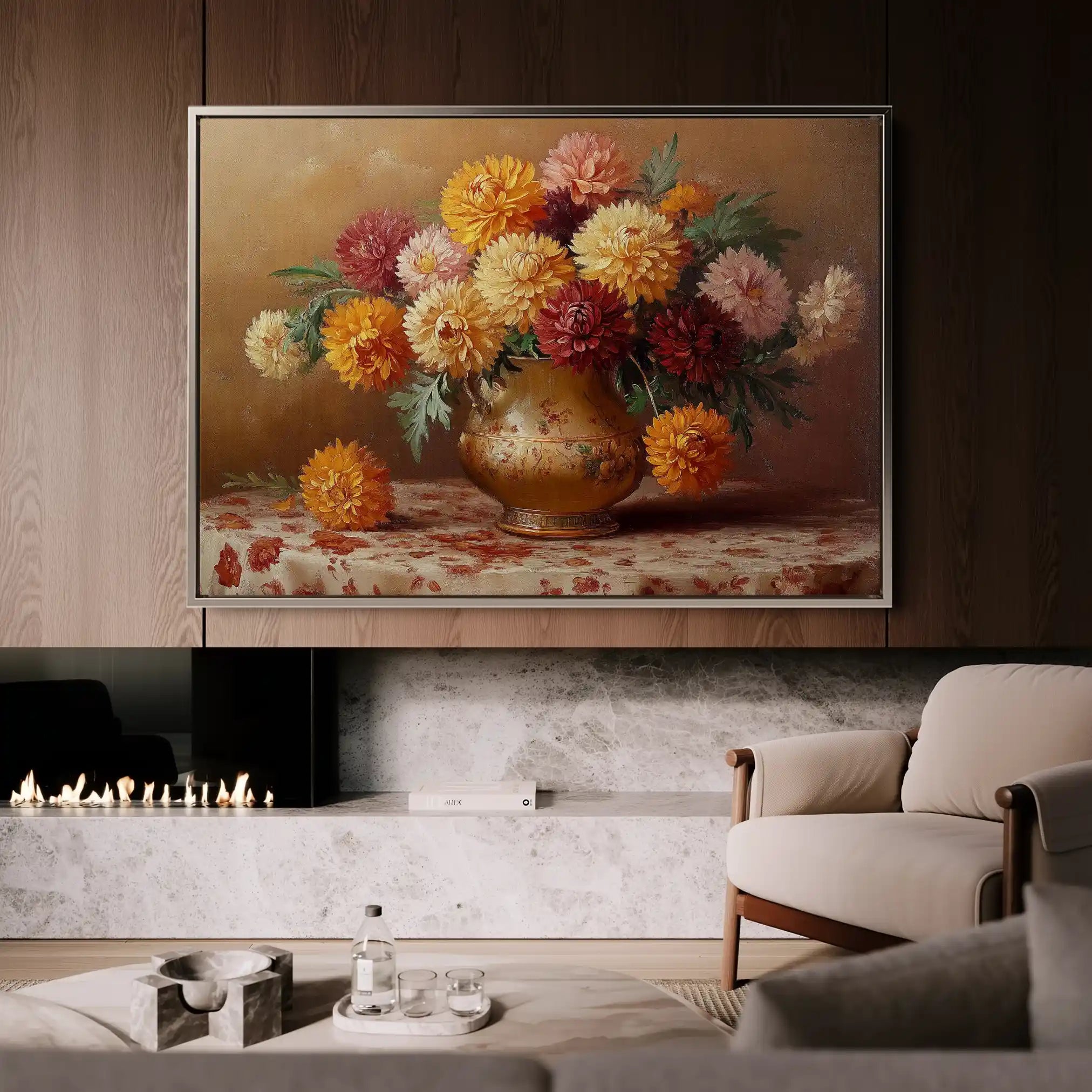 Floral Canvas Wall Art WAD1164-F 90 x 60 cm / Stretched on hidden frame