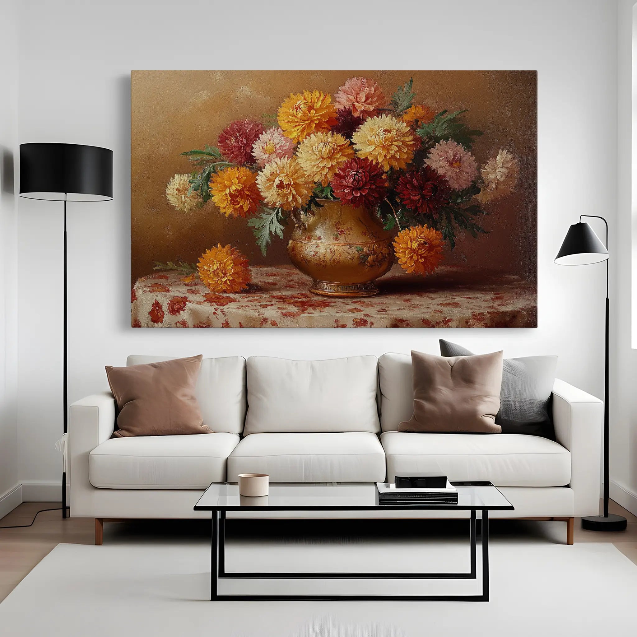 Floral Canvas Wall Art WAD1164-F 90 x 60 cm / Stretched on hidden frame