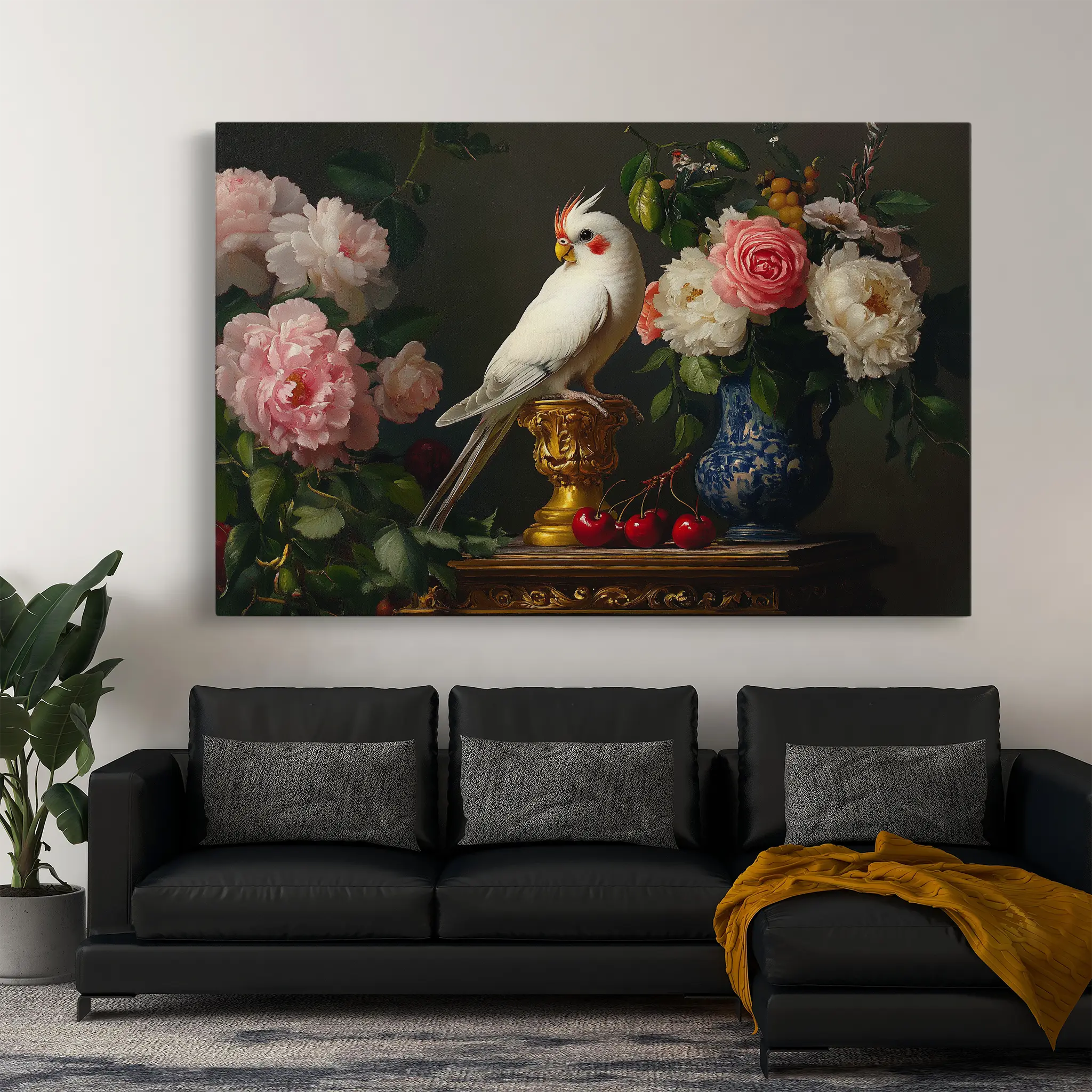 Floral Canvas Wall Art WAD1165-F 90 x 60 cm / Stretched on hidden frame