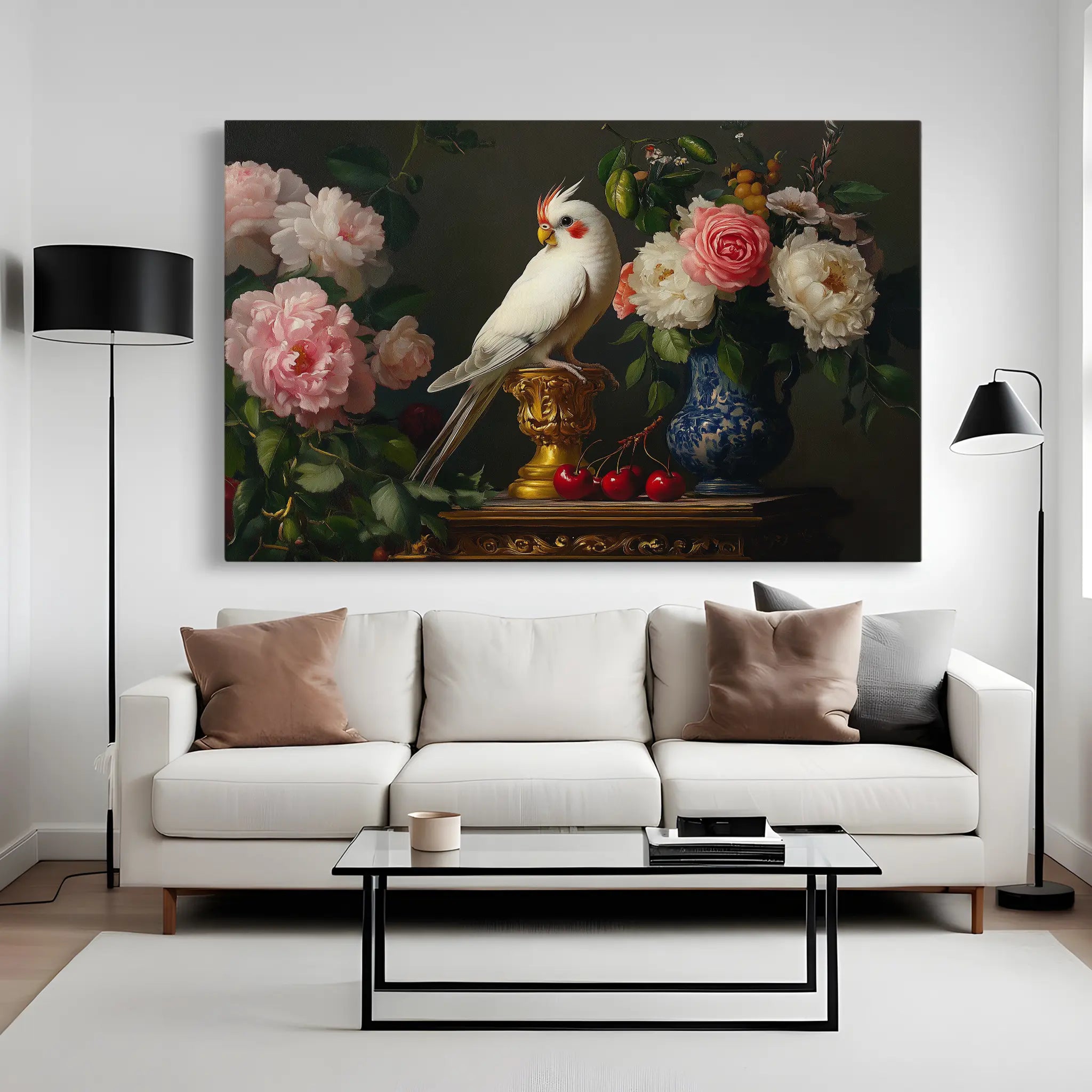 Floral Canvas Wall Art WAD1165-F 90 x 60 cm / Stretched on hidden frame