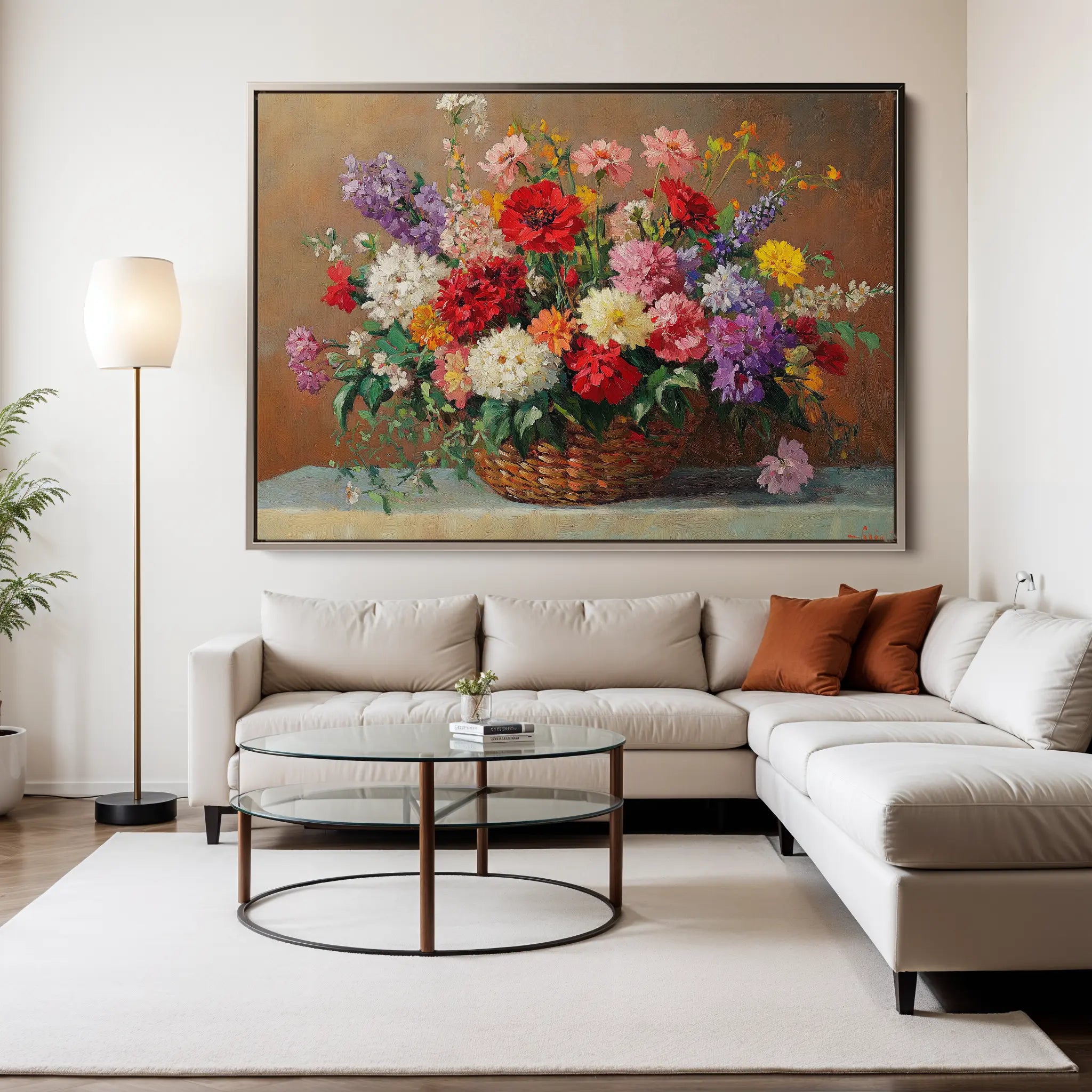 Floral Canvas Wall Art WAD1166-F 90 x 60 cm / Stretched on hidden frame