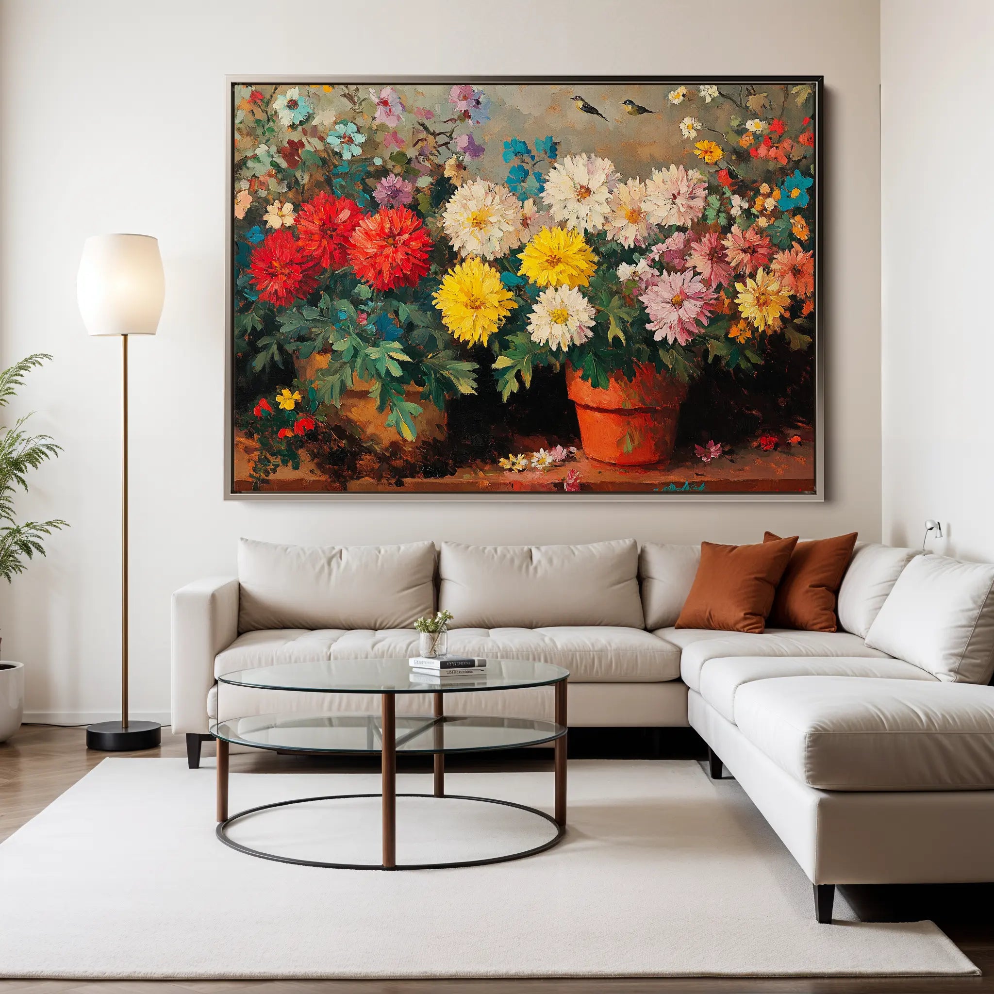 Floral Canvas Wall Art WAD1167-F 90 x 60 cm / Stretched on hidden frame