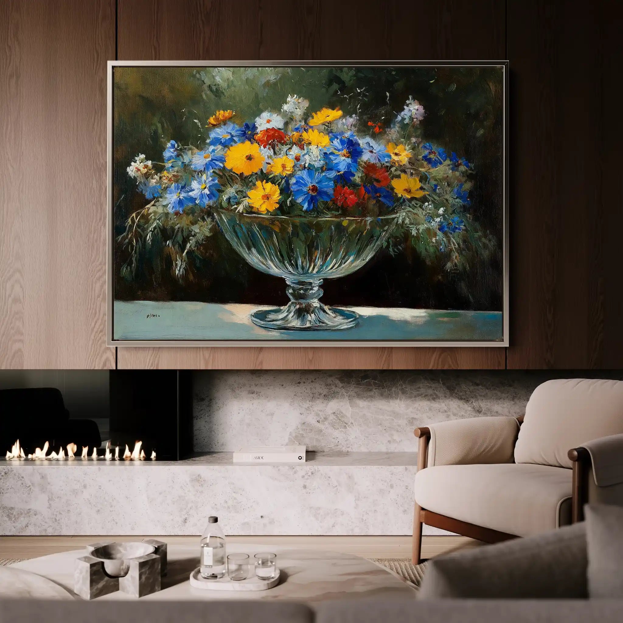 Floral Canvas Wall Art WAD1168-F 90 x 60 cm / Stretched on hidden frame
