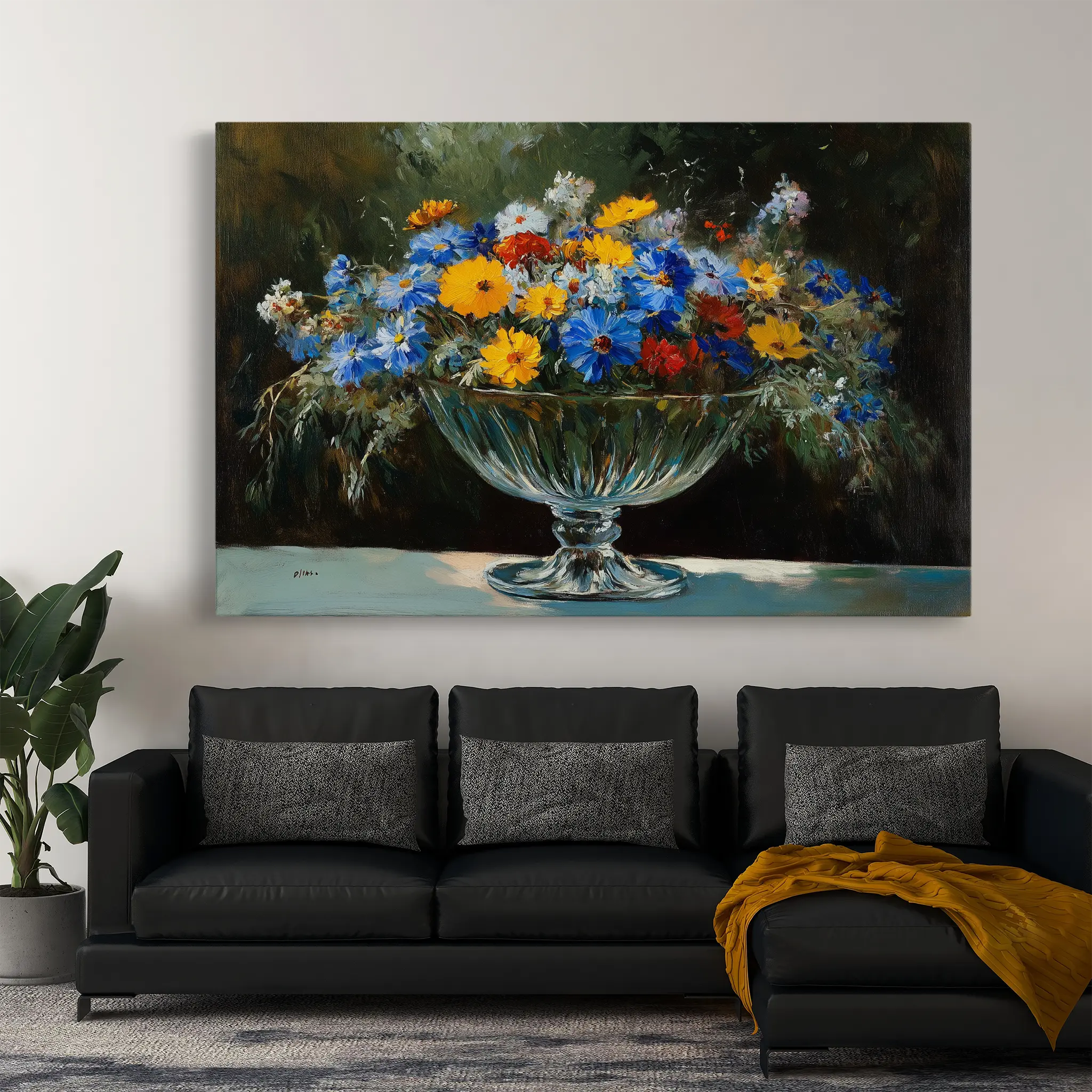 Floral Canvas Wall Art WAD1168-F 90 x 60 cm / Stretched on hidden frame