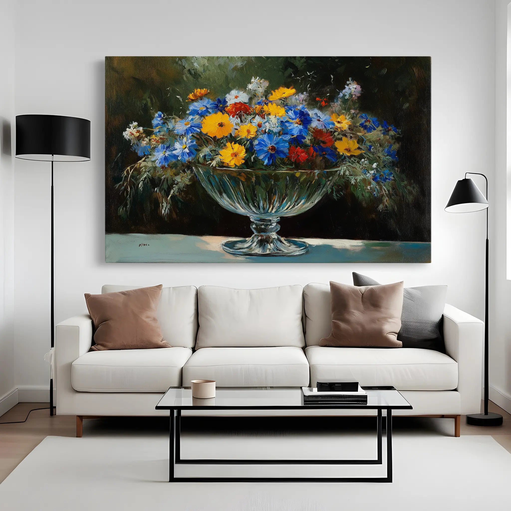 Floral Canvas Wall Art WAD1168-F 90 x 60 cm / Stretched on hidden frame