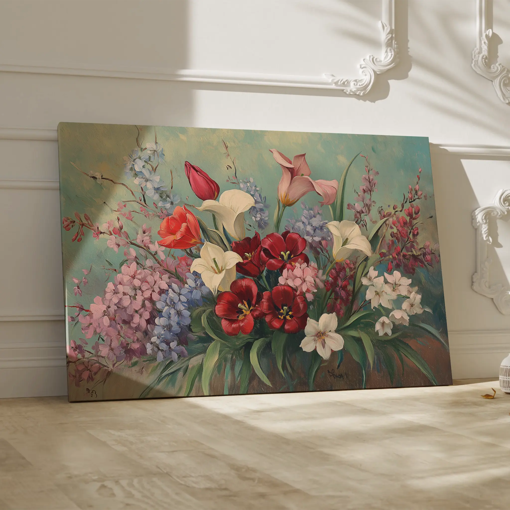 Floral Canvas Wall Art WAD1169-F 90 x 60 cm / Stretched on hidden frame