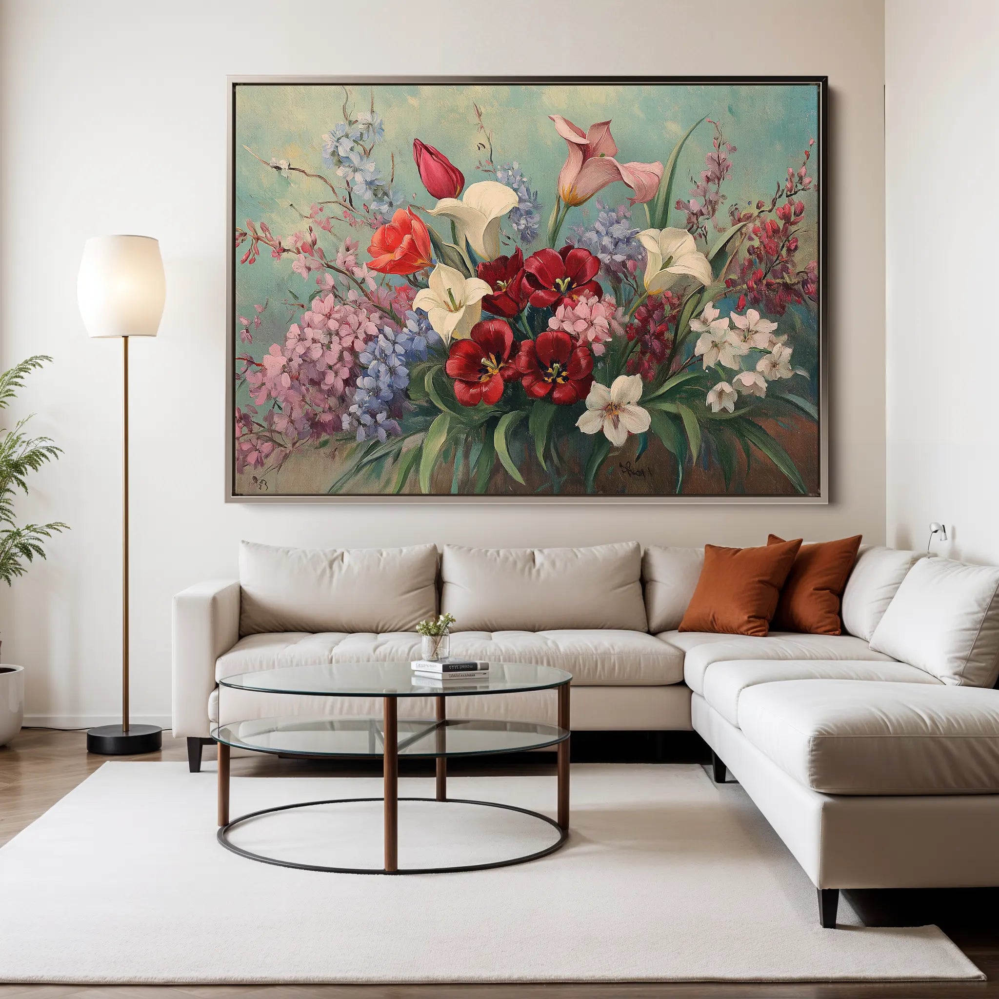 Floral Canvas Wall Art WAD1169-F 90 x 60 cm / Stretched on hidden frame