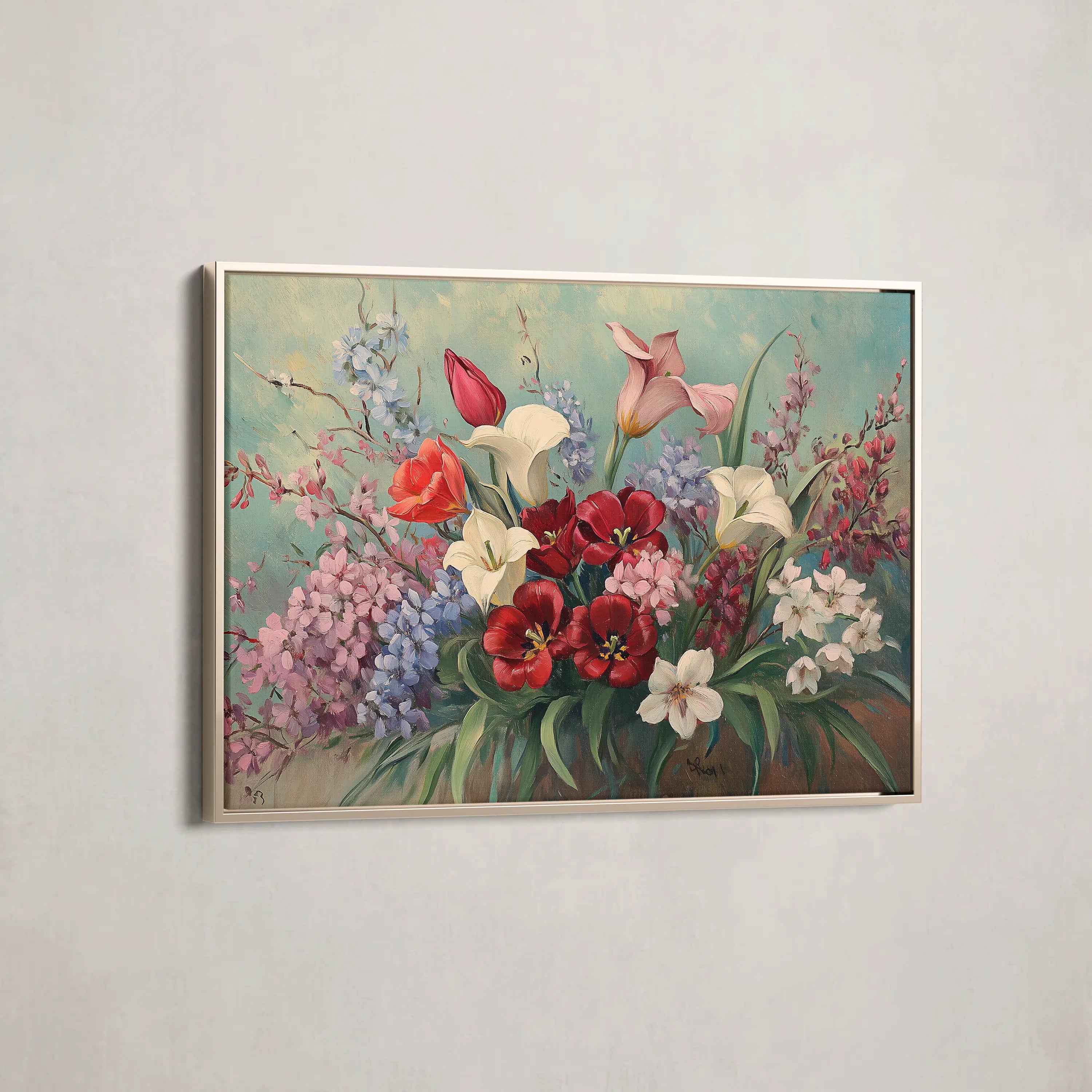 Floral Canvas Wall Art WAD1169-F 90 x 60 cm / Stretched on hidden frame