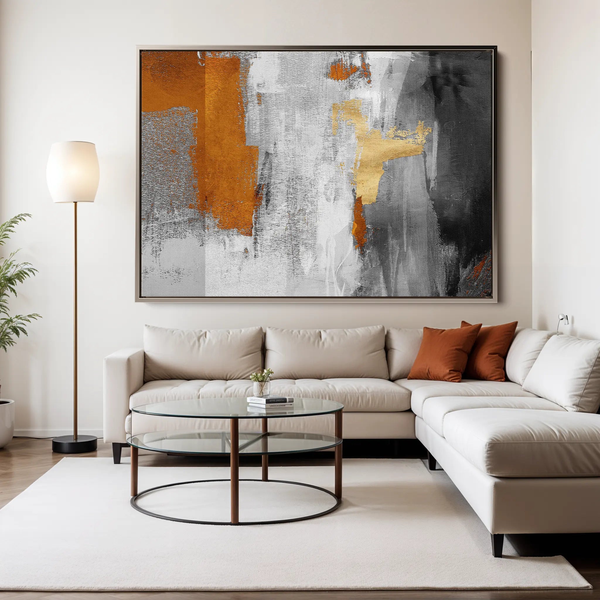 Abstract Canvas Wall Art WAD117-A 90 x 60 cm / Stretched on hidden frame