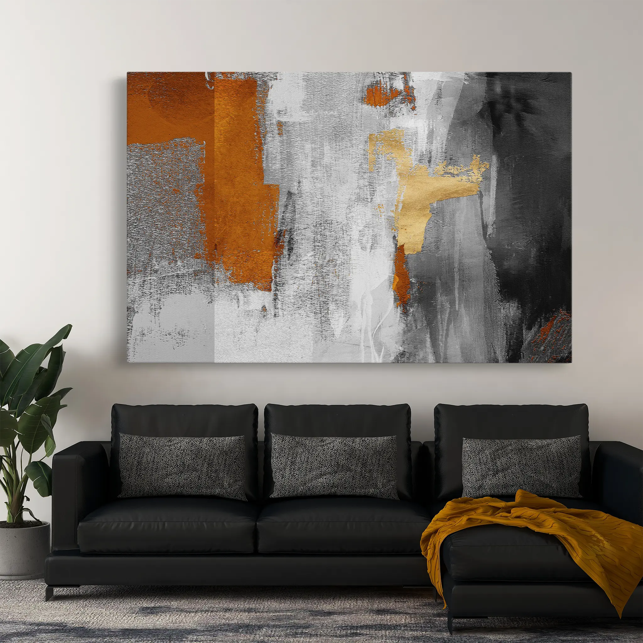 Abstract Canvas Wall Art WAD117-A 90 x 60 cm / Stretched on hidden frame