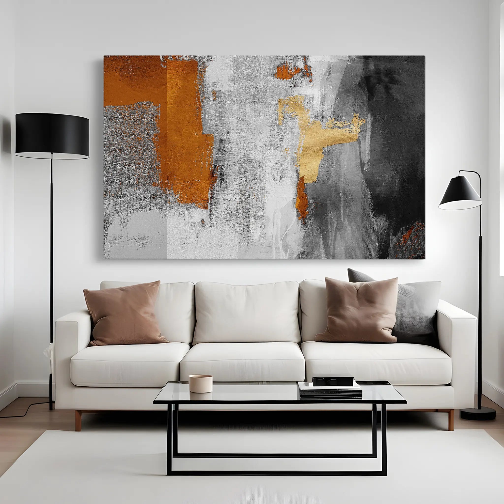 Abstract Canvas Wall Art WAD117-A 90 x 60 cm / Stretched on hidden frame