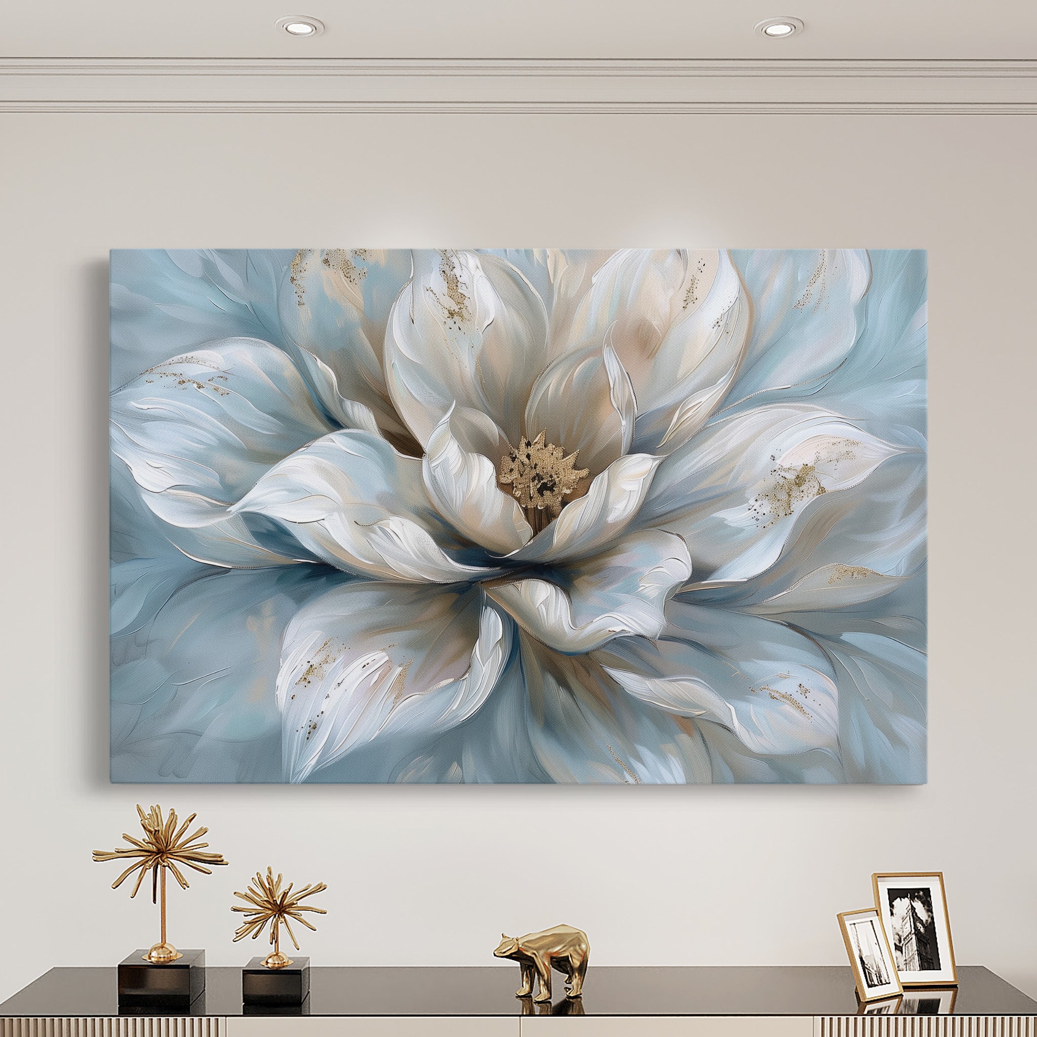 Floral Canvas Wall Art WAD117-F 90 x 60 cm / Stretched on hidden frame