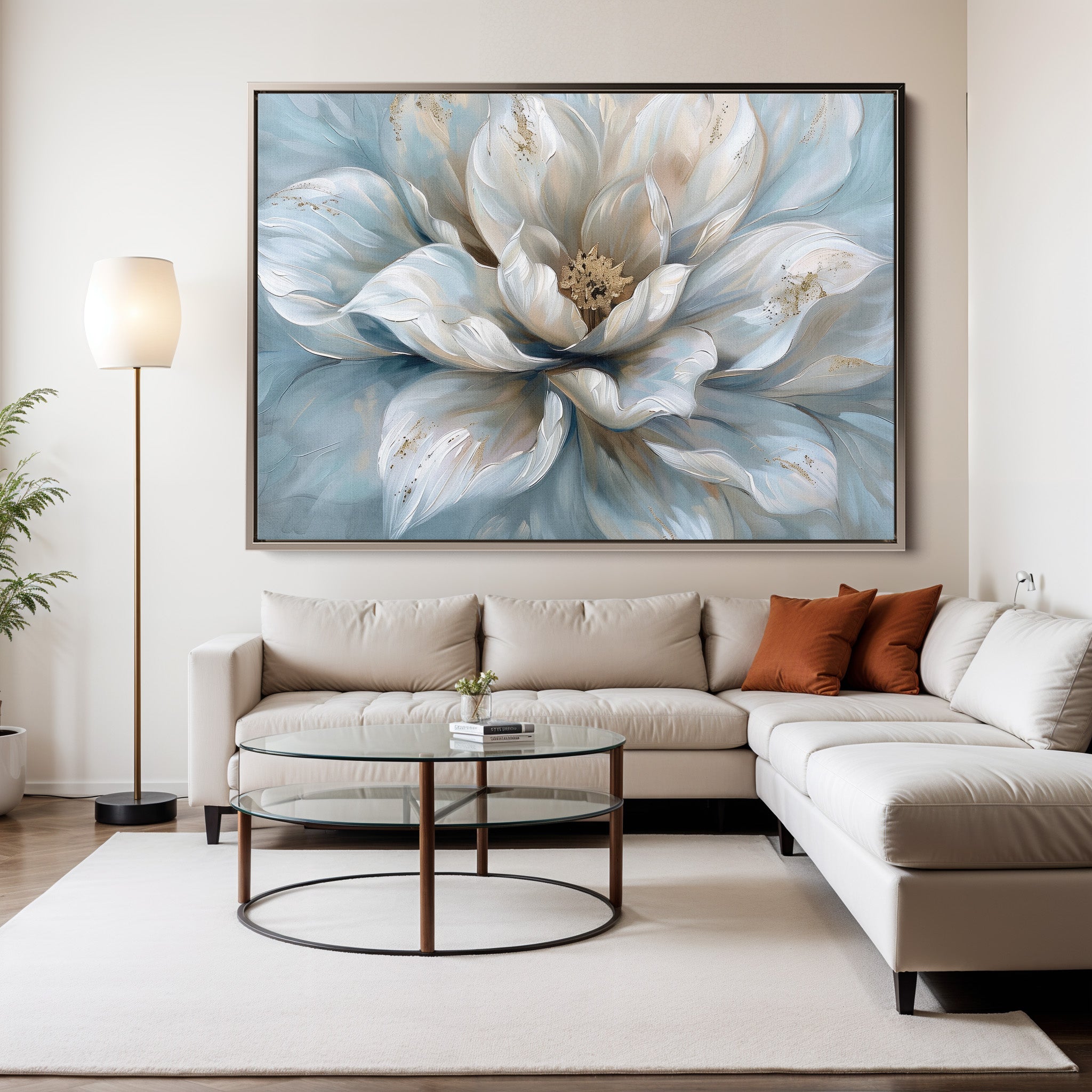 Floral Canvas Wall Art WAD117-F 90 x 60 cm / Stretched on hidden frame