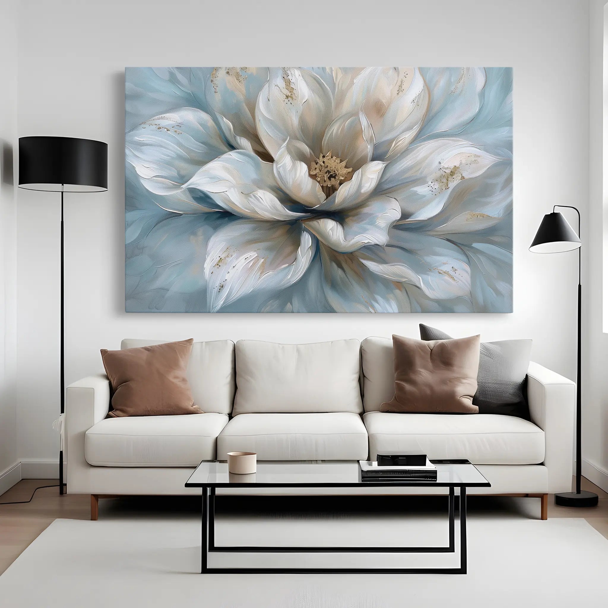 Floral Canvas Wall Art WAD117-F 90 x 60 cm / Stretched on hidden frame