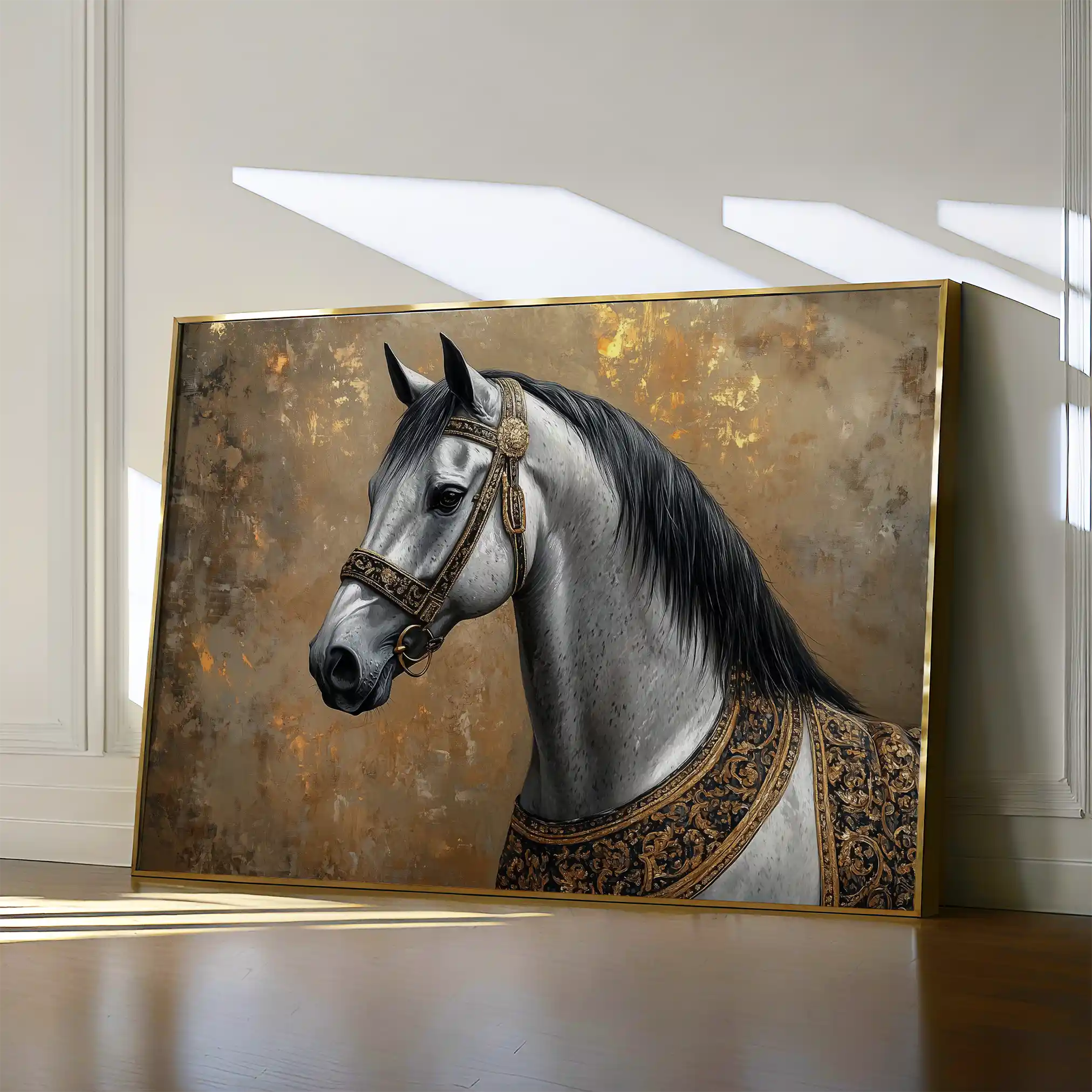 Horses 117 Canvas Art 90 x 60 cm / Stretched on hidden frame