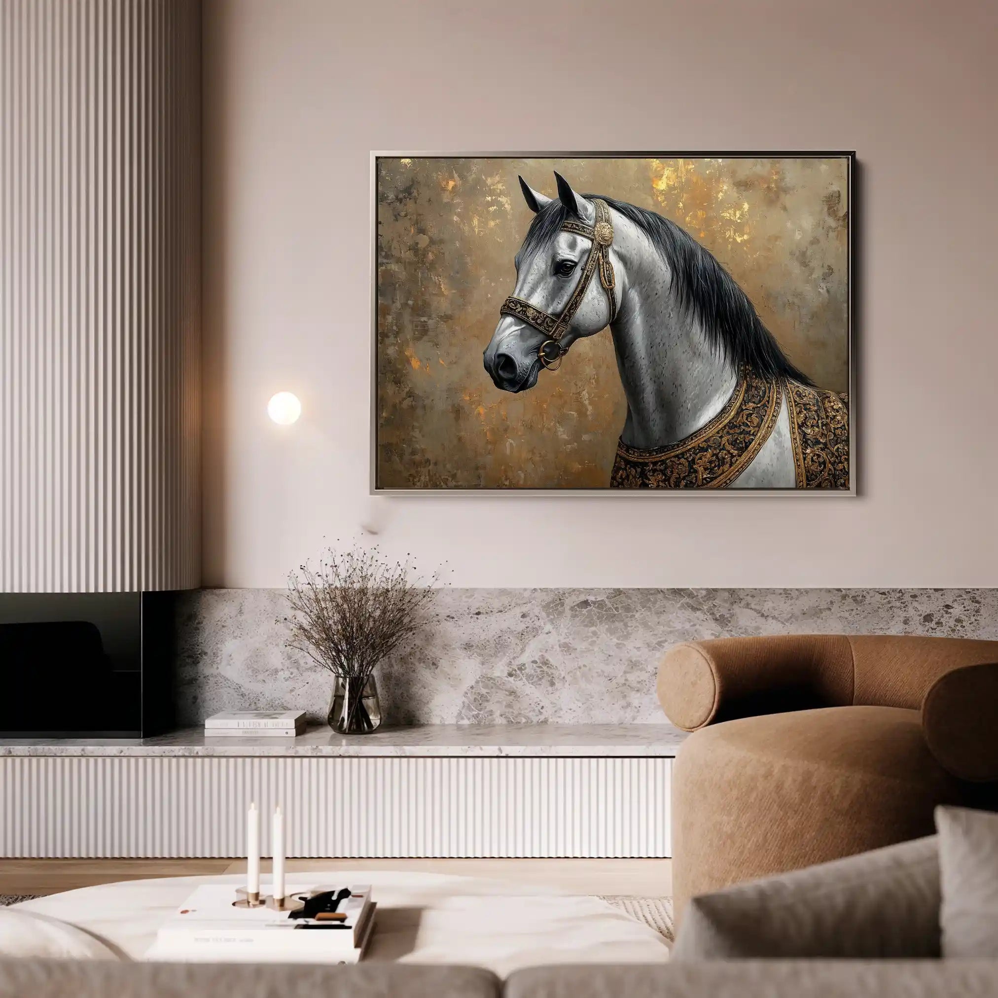Horses 117 Canvas Art 90 x 60 cm / Stretched on hidden frame