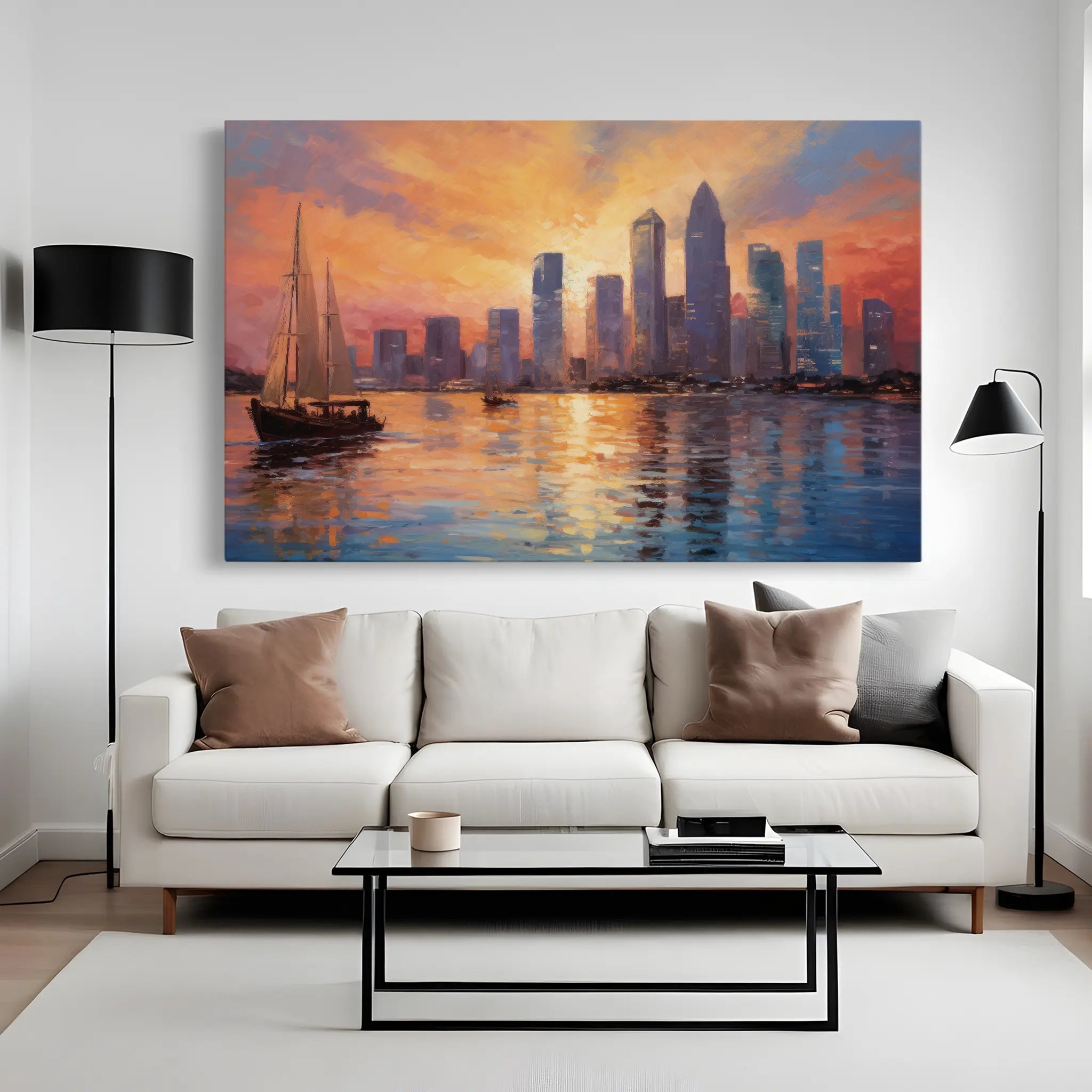 Landscape Canvas Wall Art WAD117-L 90 x 60 cm / Stretched on hidden frame