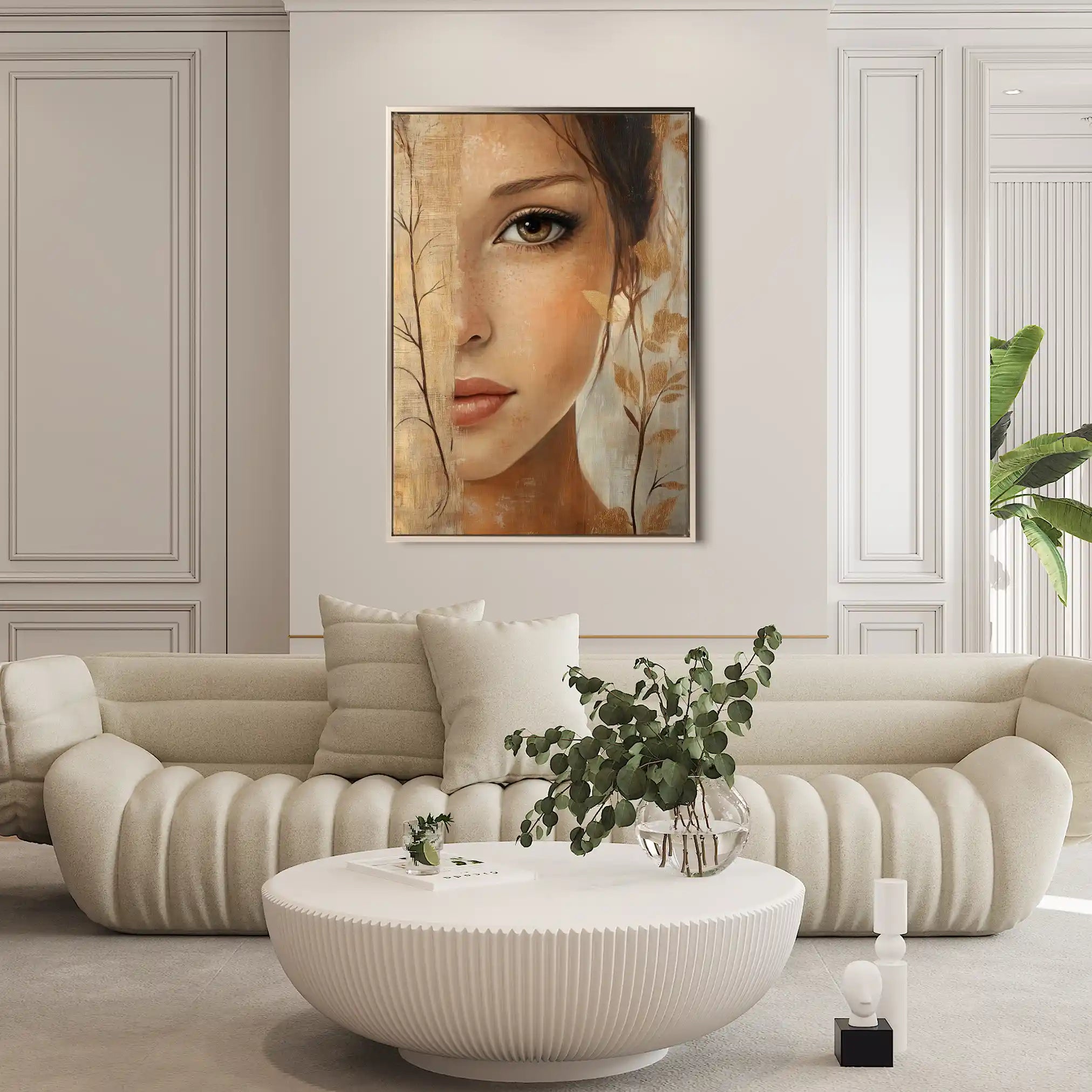 Portrait 117 Canvas Art 90 x 60 cm / Stretched on hidden frame
