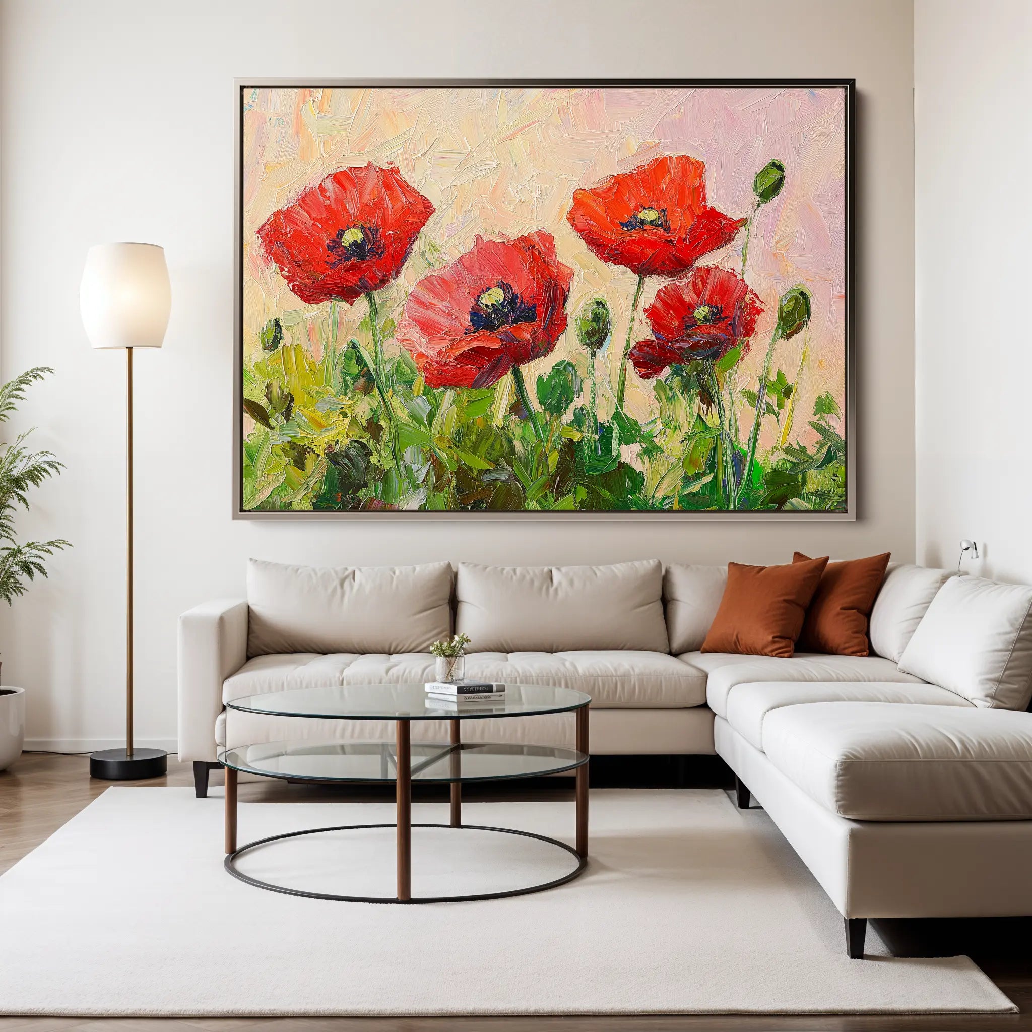 Floral Canvas Wall Art WAD1170-F 90 x 60 cm / Stretched on hidden frame