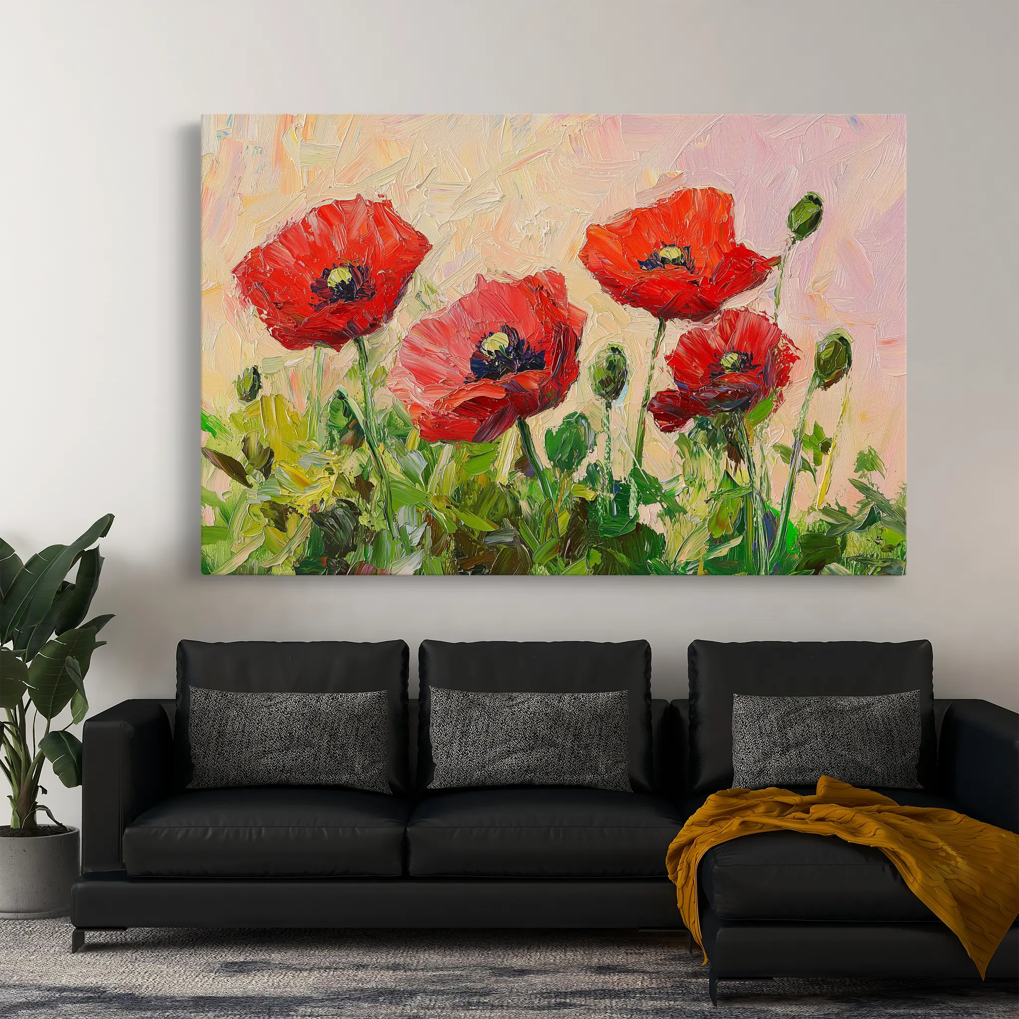 Floral Canvas Wall Art WAD1170-F 90 x 60 cm / Stretched on hidden frame