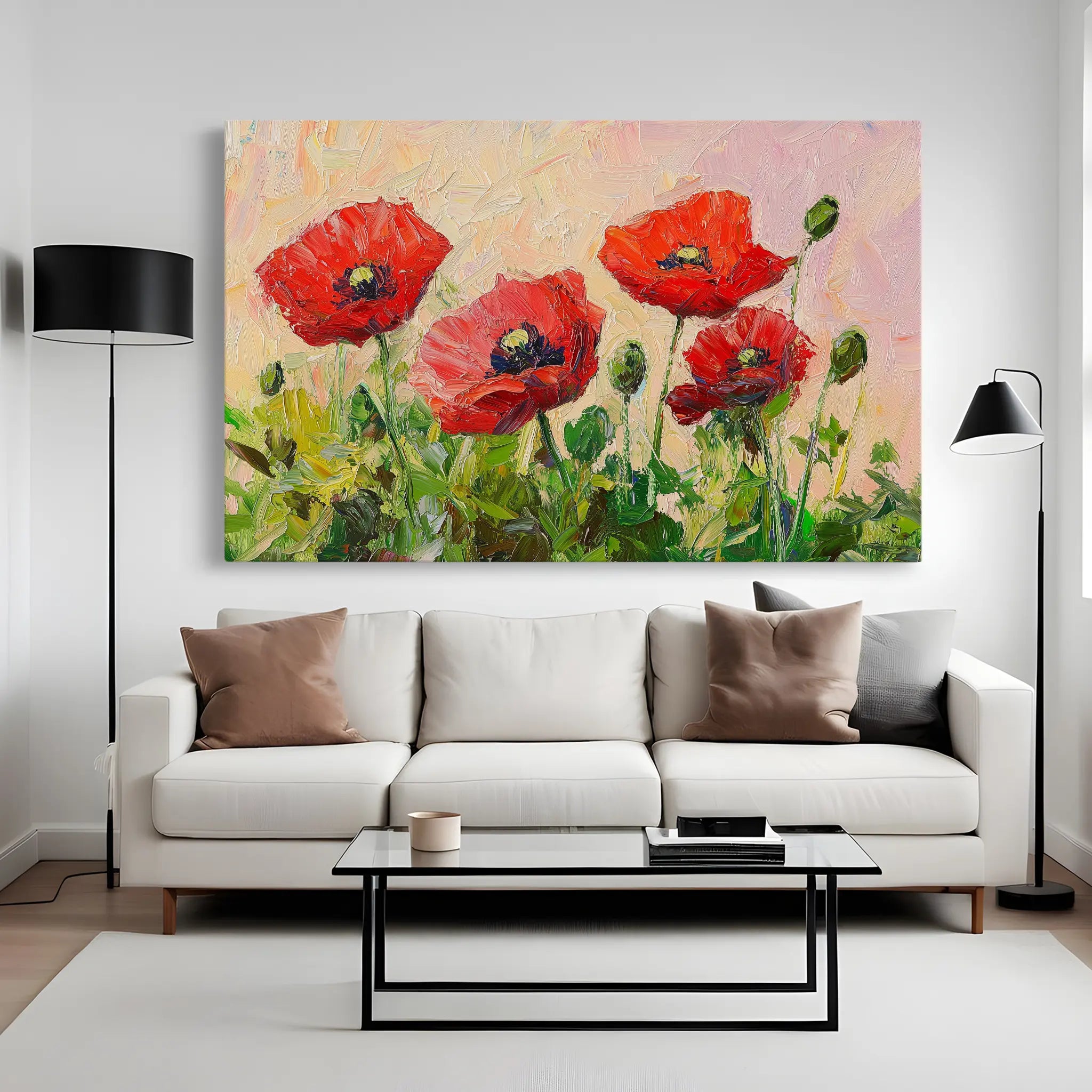 Floral Canvas Wall Art WAD1170-F 90 x 60 cm / Stretched on hidden frame