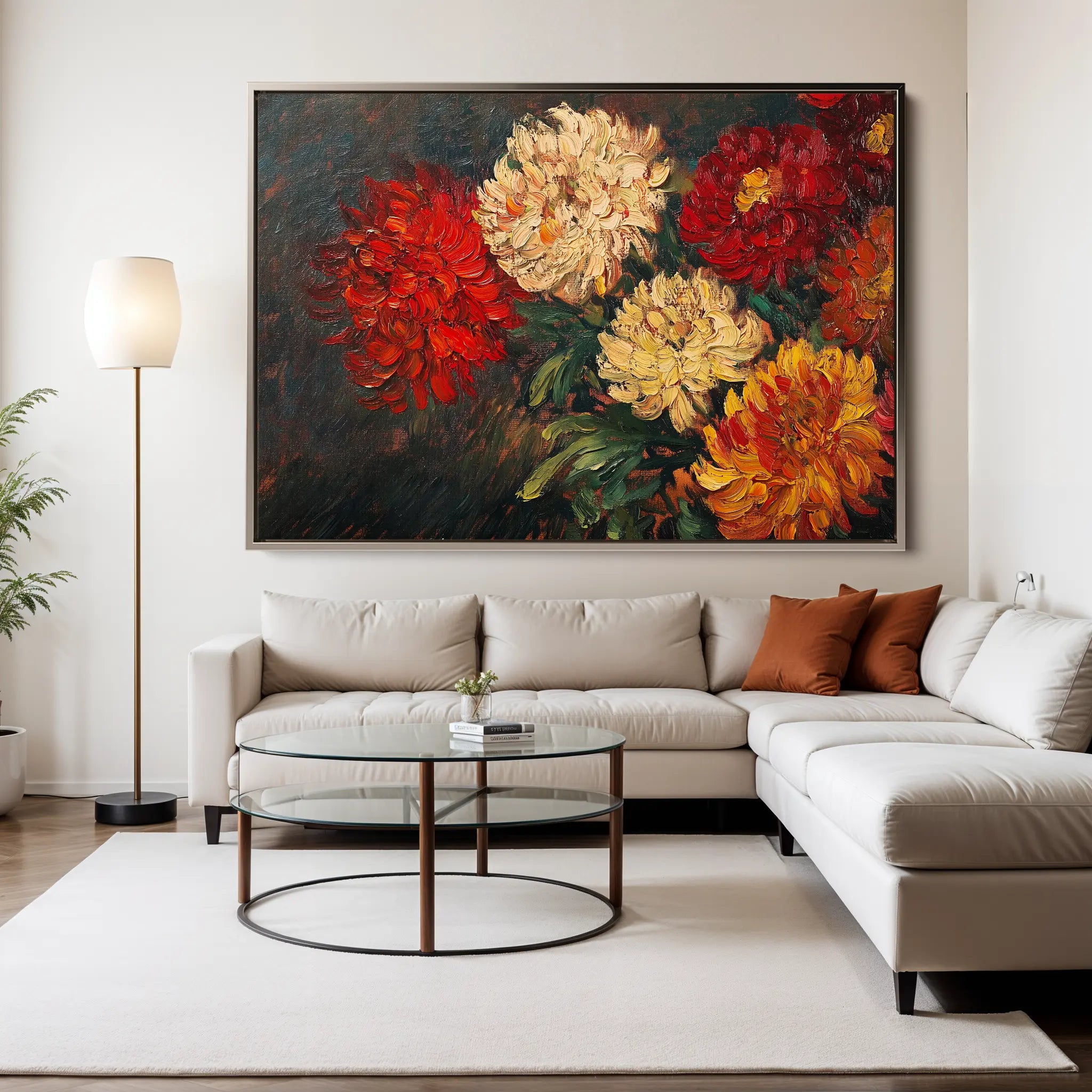 Floral Canvas Wall Art WAD1172-F 90 x 60 cm / Stretched on hidden frame