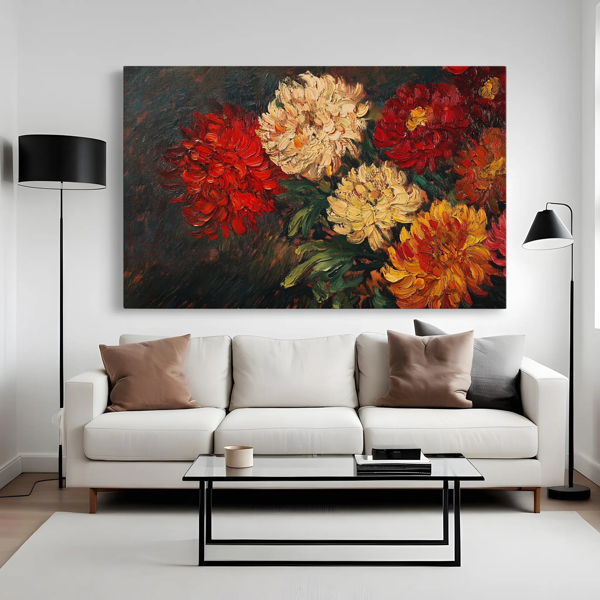 Floral Canvas Wall Art WAD1172-F 90 x 60 cm / Stretched on hidden frame