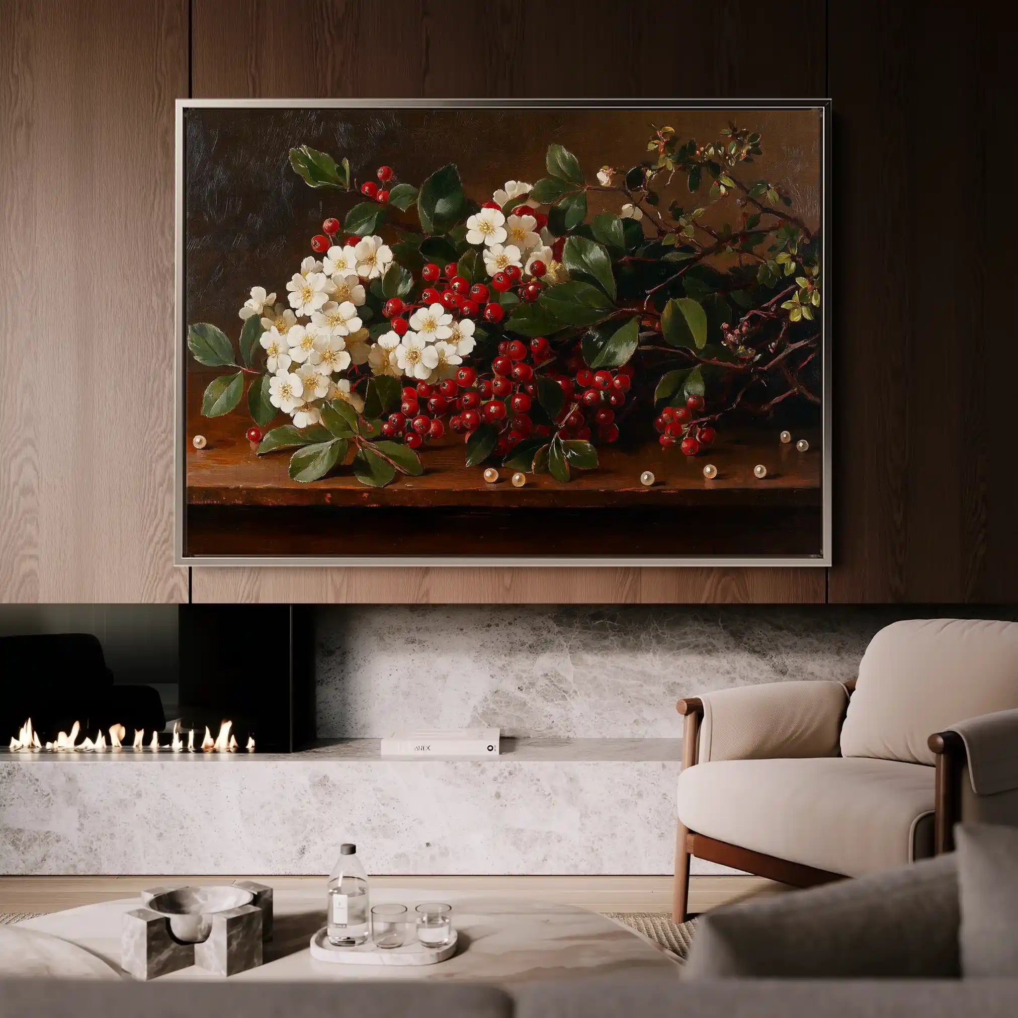 Floral Canvas Wall Art WAD1173-F 90 x 60 cm / Stretched on hidden frame
