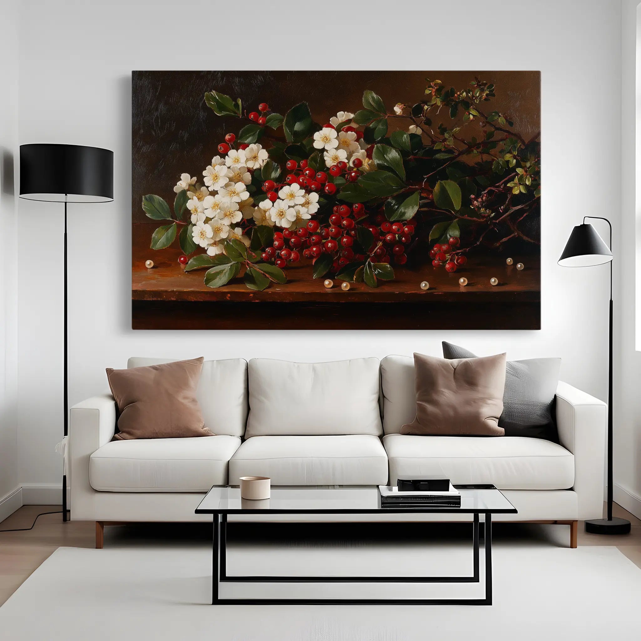 Floral Canvas Wall Art WAD1173-F 90 x 60 cm / Stretched on hidden frame