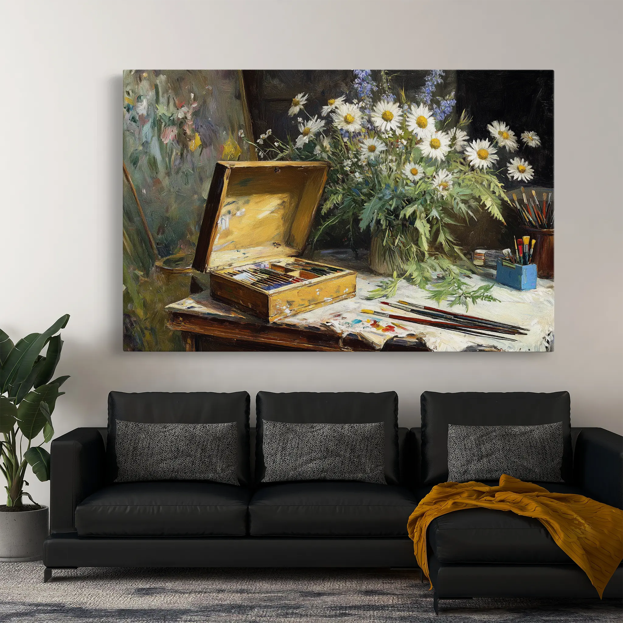 Floral Canvas Wall Art WAD1174-F 90 x 60 cm / Stretched on hidden frame