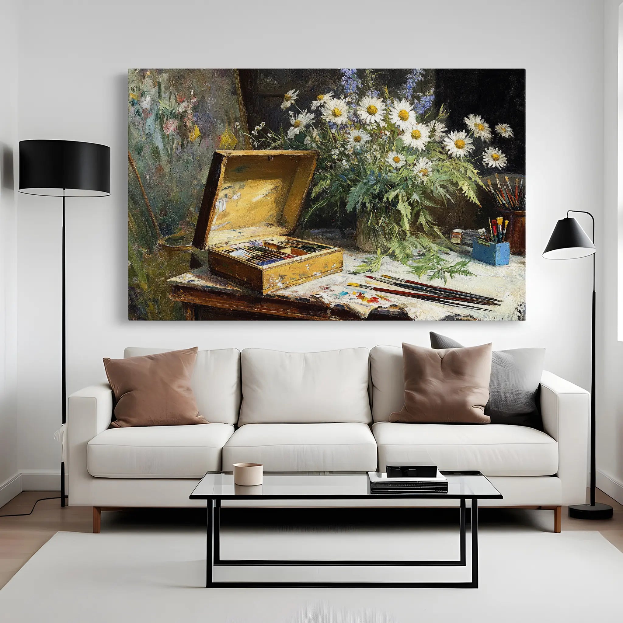 Floral Canvas Wall Art WAD1174-F 90 x 60 cm / Stretched on hidden frame