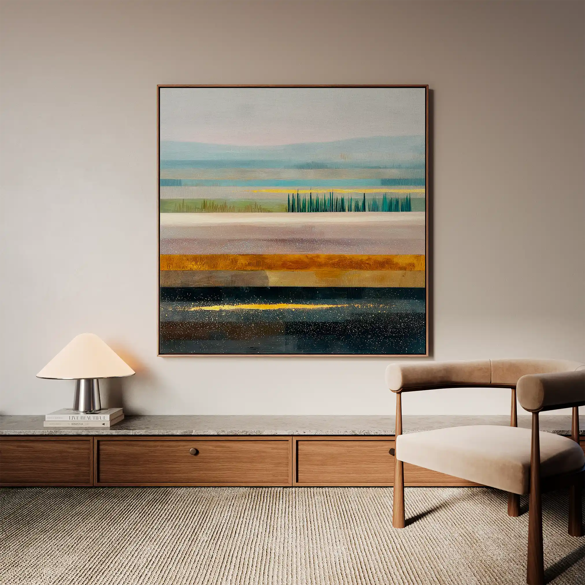 Abstract 1175 Canvas Art 60 x 60 cm / Stretched on hidden frame