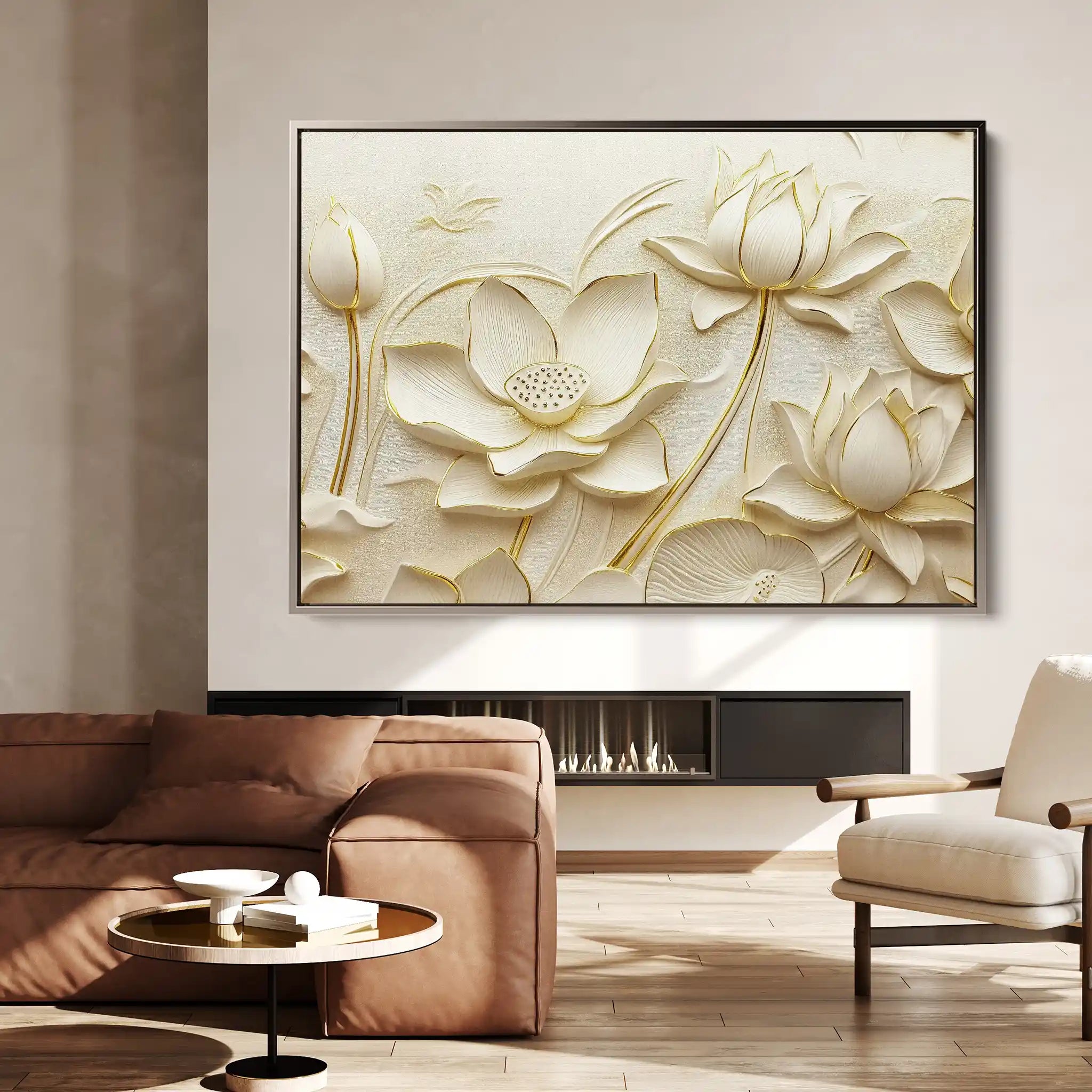 Floral Canvas Wall Art WAD1175-F 90 x 60 cm / Stretched on hidden frame