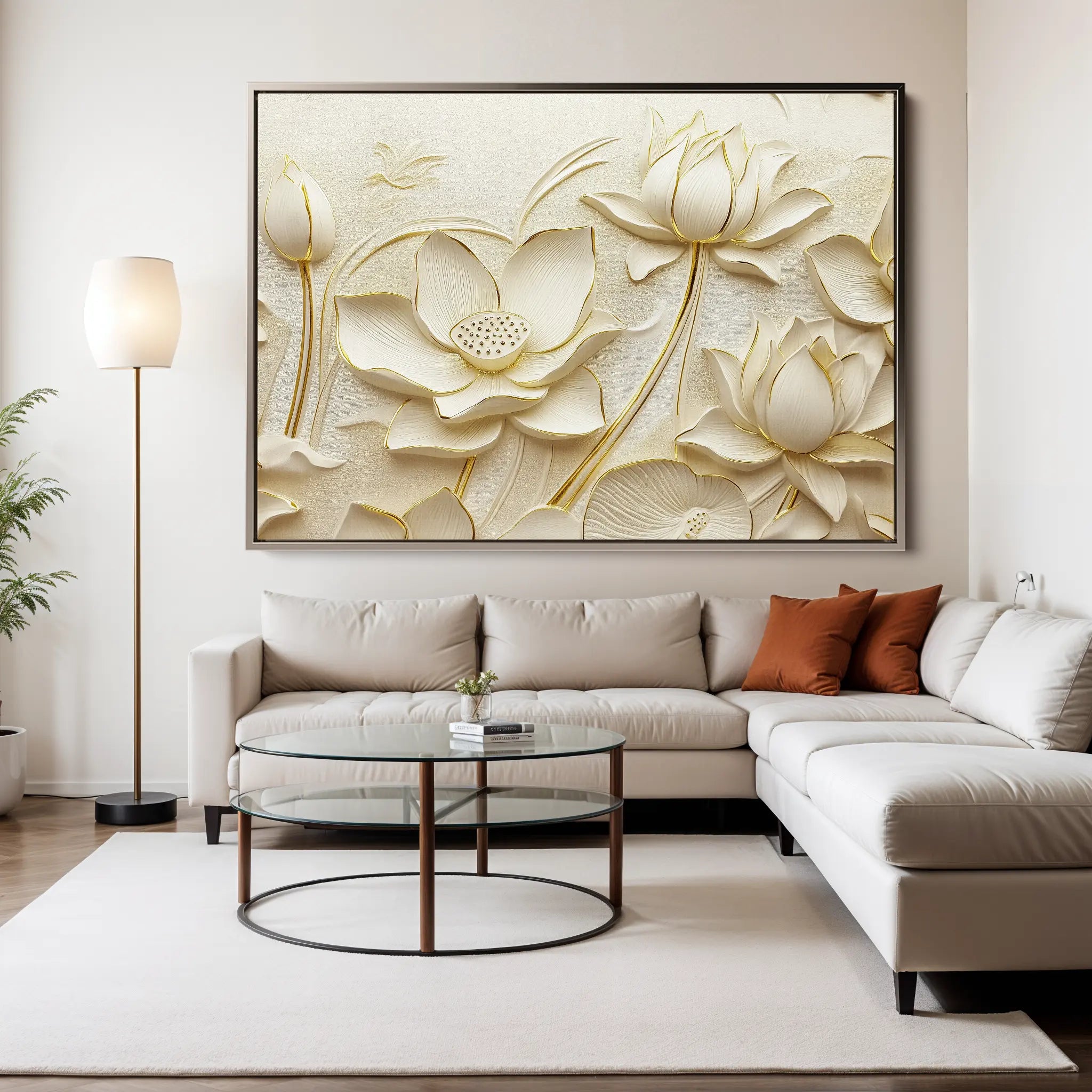 Floral Canvas Wall Art WAD1175-F 90 x 60 cm / Stretched on hidden frame