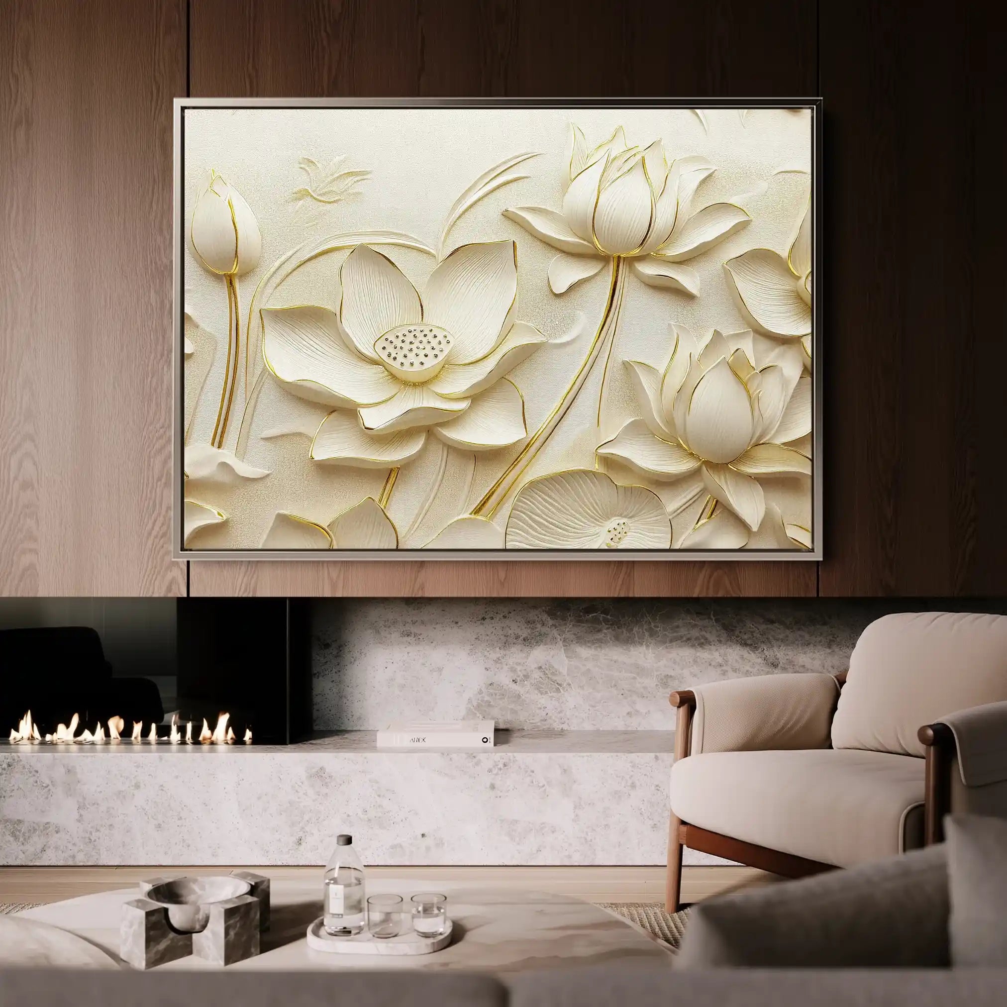 Floral Canvas Wall Art WAD1175-F 90 x 60 cm / Stretched on hidden frame