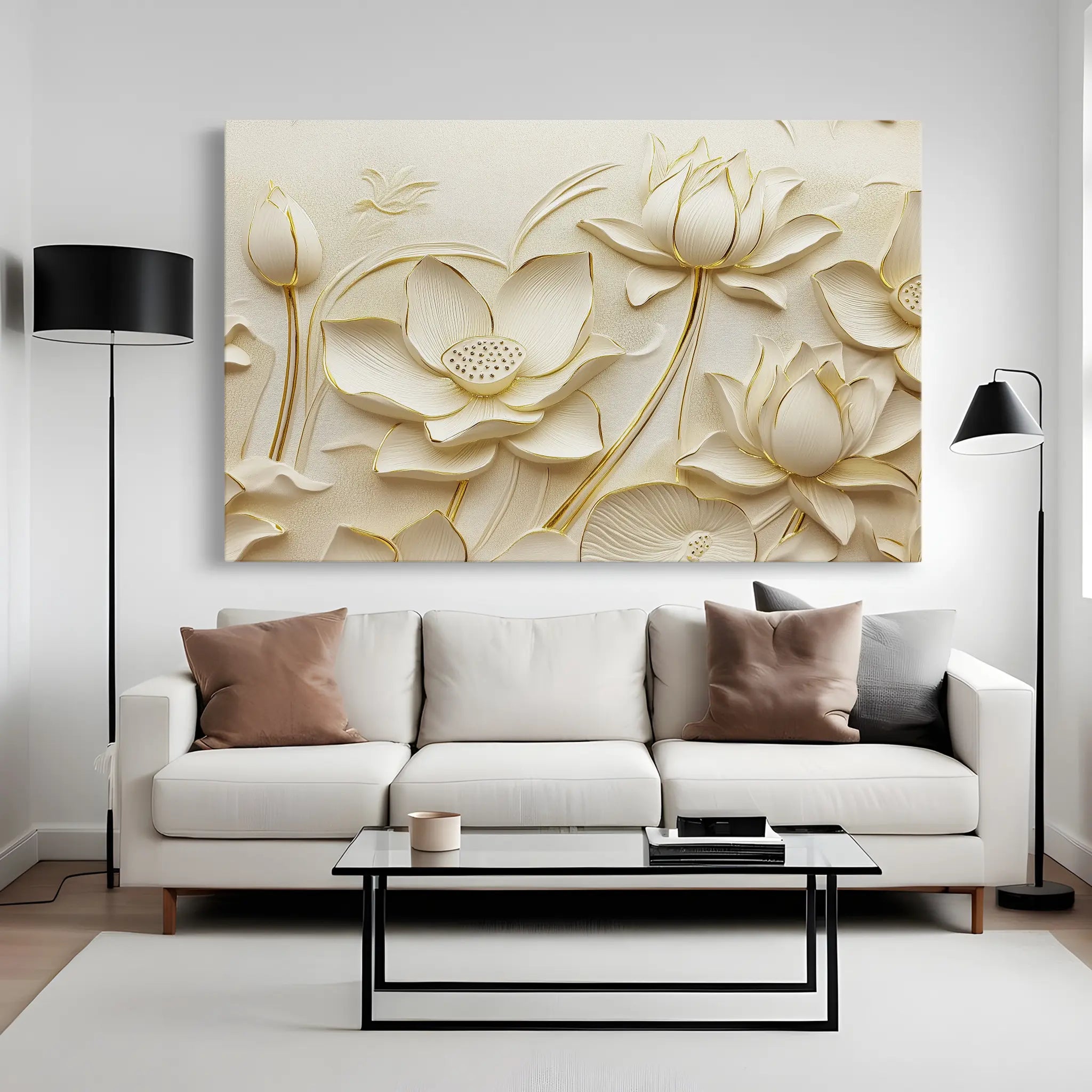 Floral Canvas Wall Art WAD1175-F 90 x 60 cm / Stretched on hidden frame