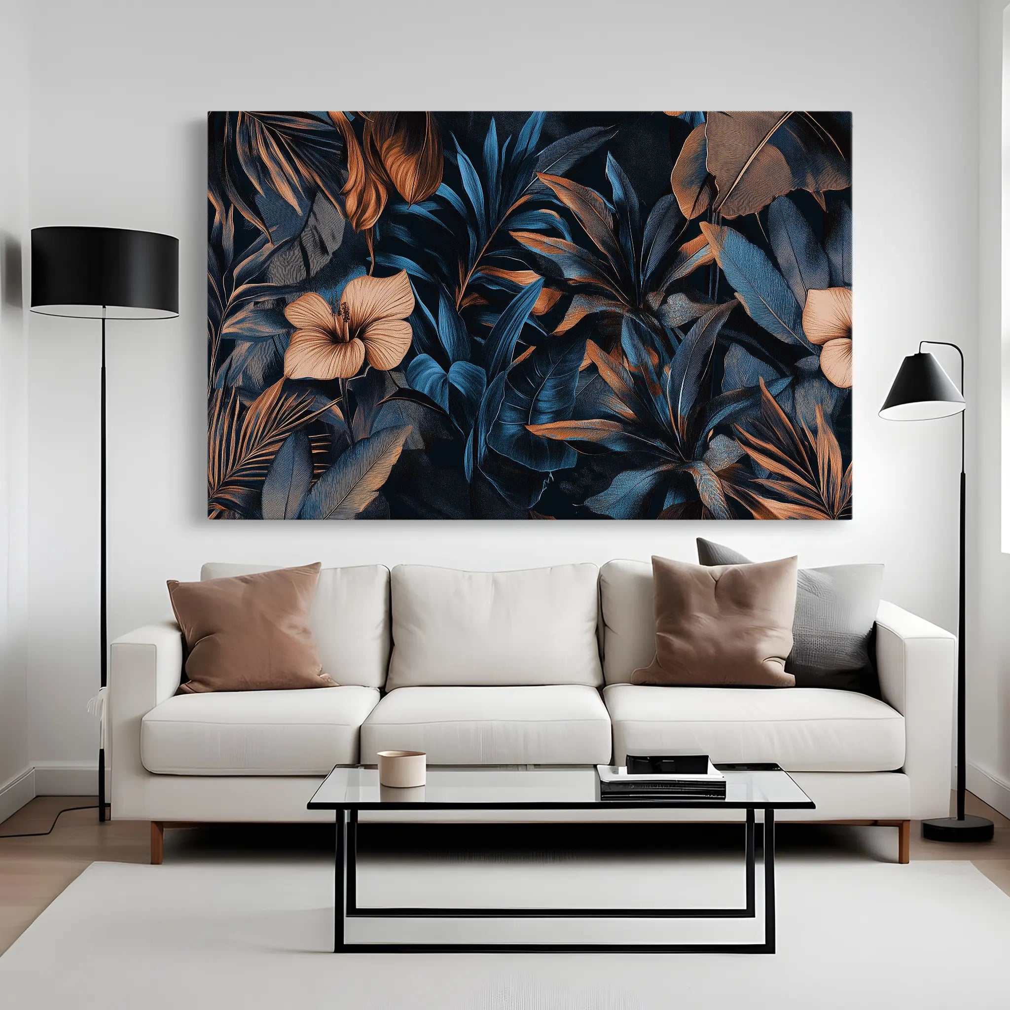 Floral Canvas Wall Art WAD1176-F 90 x 60 cm / Stretched on hidden frame