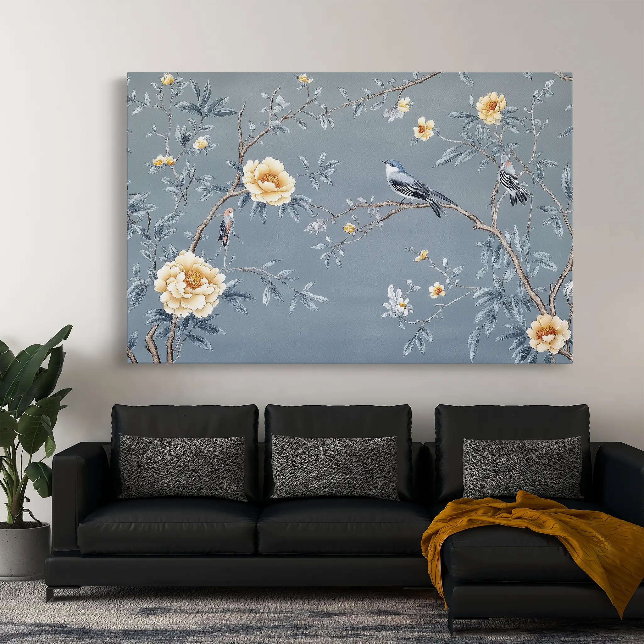 Floral Canvas Wall Art WAD1177-F 90 x 60 cm / Stretched on hidden frame