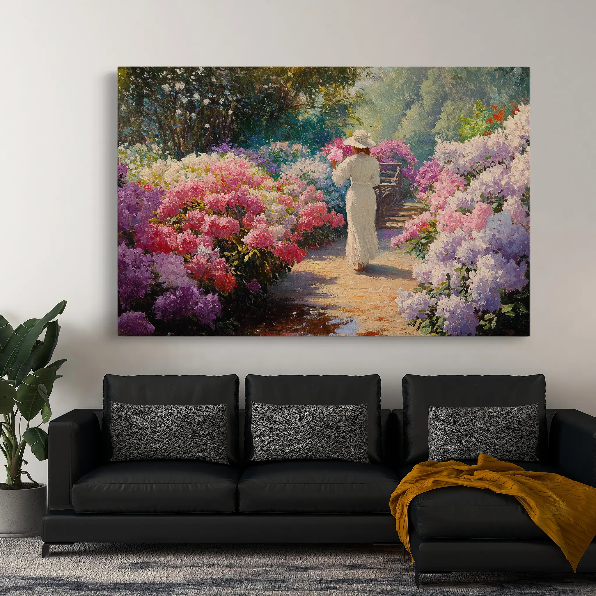 Floral Canvas Wall Art WAD1178-F 90 x 60 cm / Stretched on hidden frame