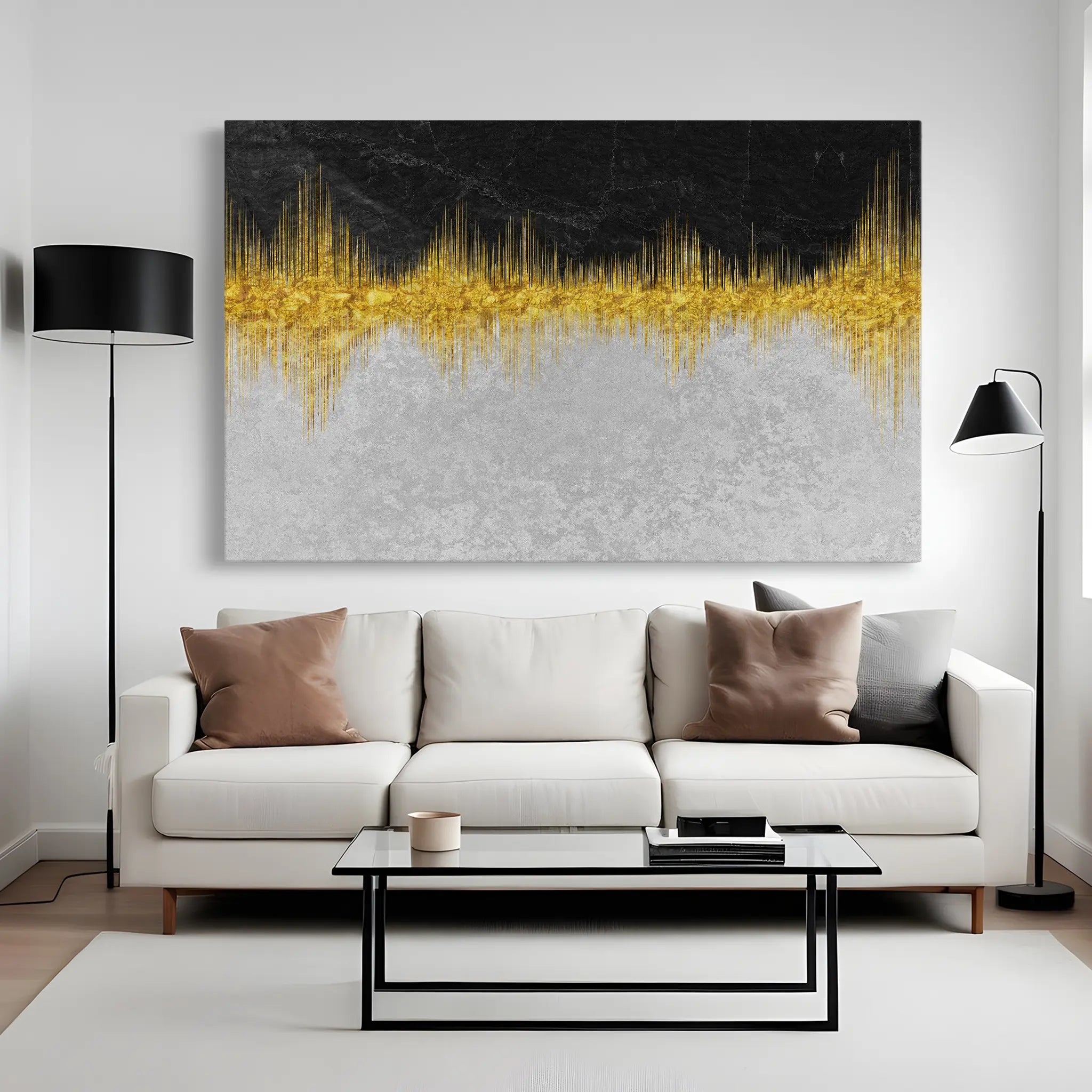 Abstract Canvas Wall Art WAD118-A 90 x 60 cm / Stretched on hidden frame