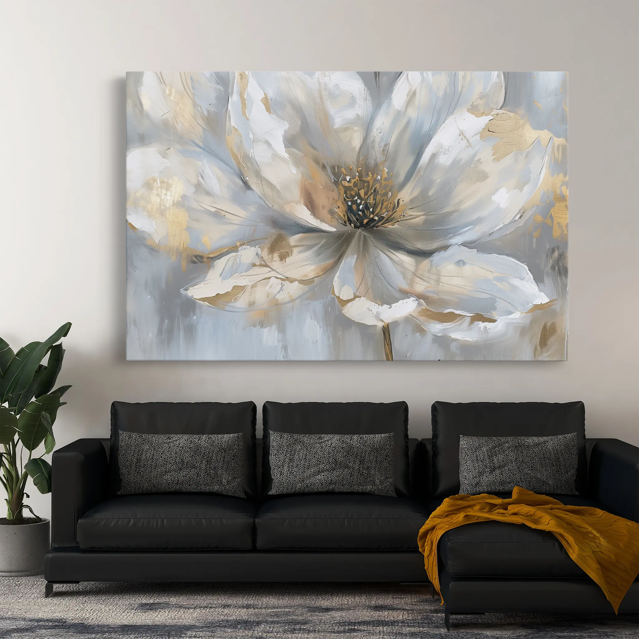 Floral Canvas Wall Art WAD118-F 90 x 60 cm / Stretched on hidden frame