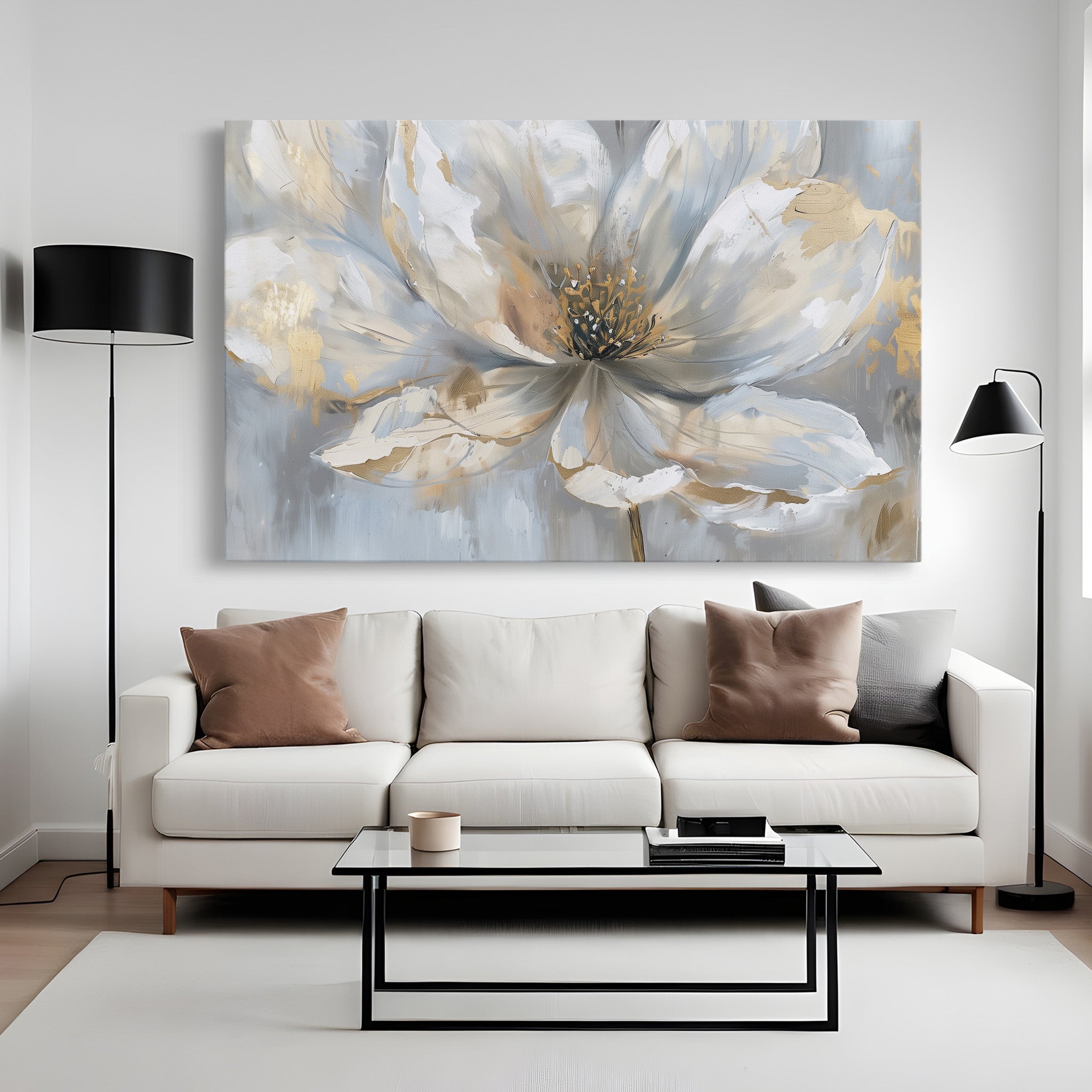 Floral Canvas Wall Art WAD118-F 90 x 60 cm / Stretched on hidden frame