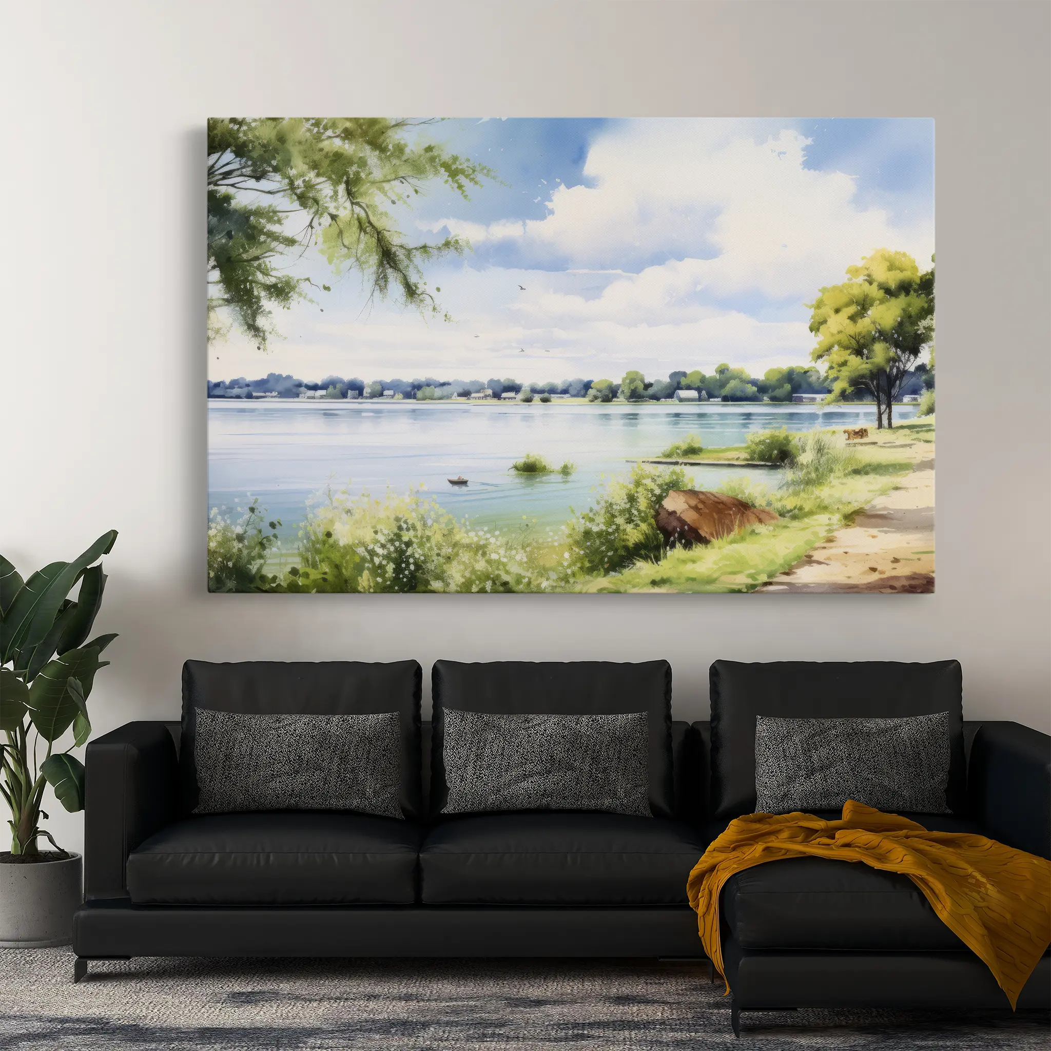 Landscape Canvas Wall Art WAD118-L 90 x 60 cm / Stretched on hidden frame