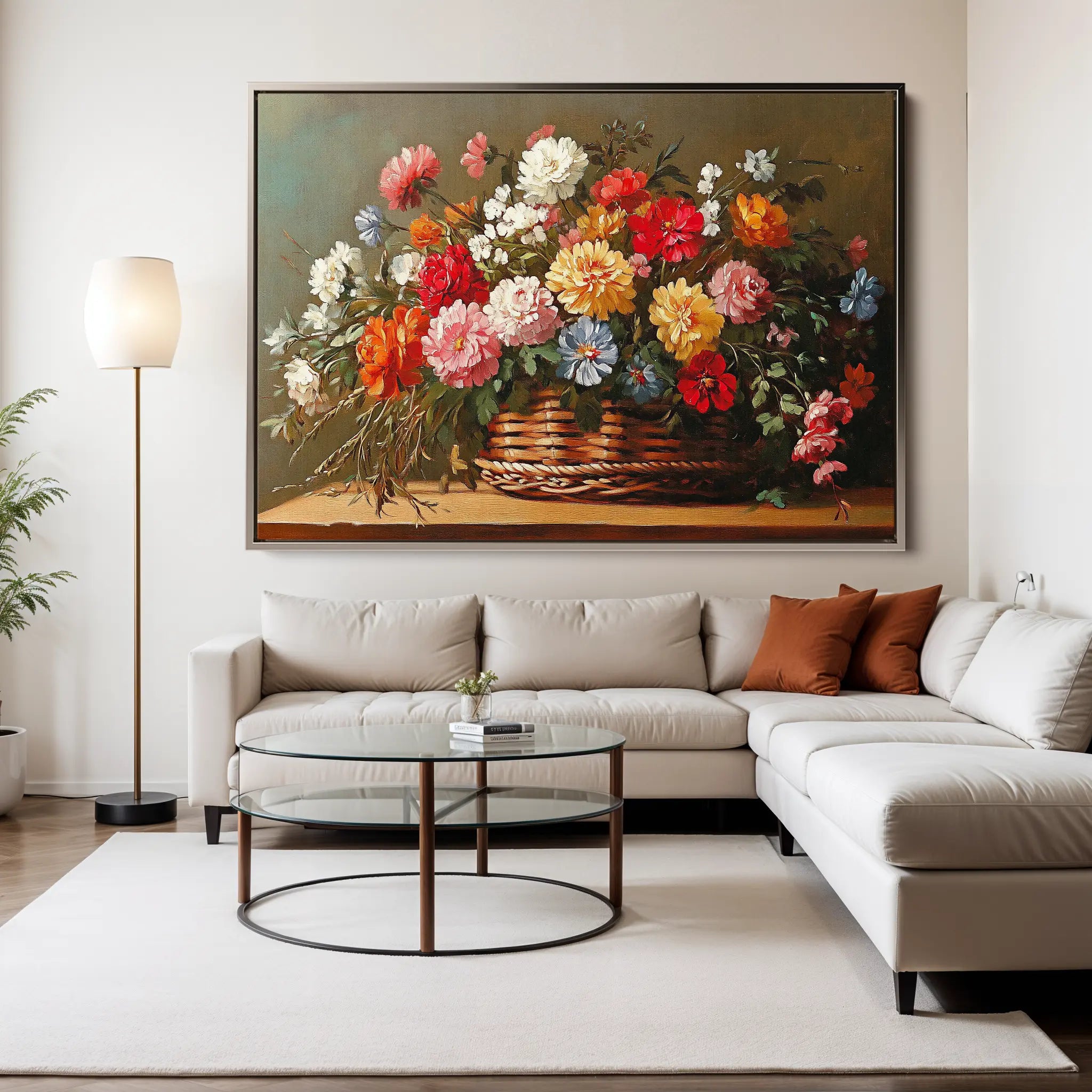 Floral Canvas Wall Art WAD1182-F 90 x 60 cm / Stretched on hidden frame