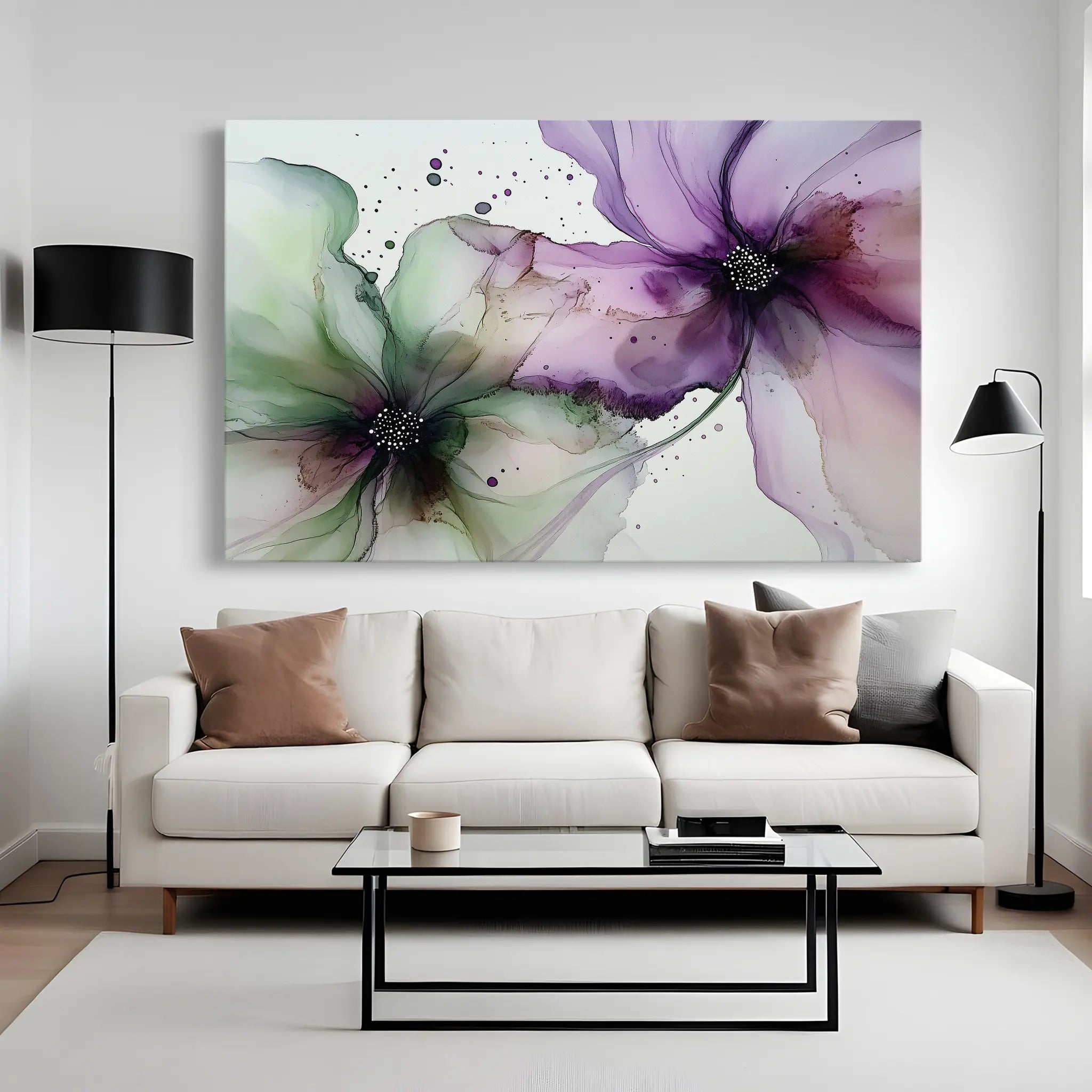 Floral Canvas Wall Art WAD1183-F 90 x 60 cm / Stretched on hidden frame