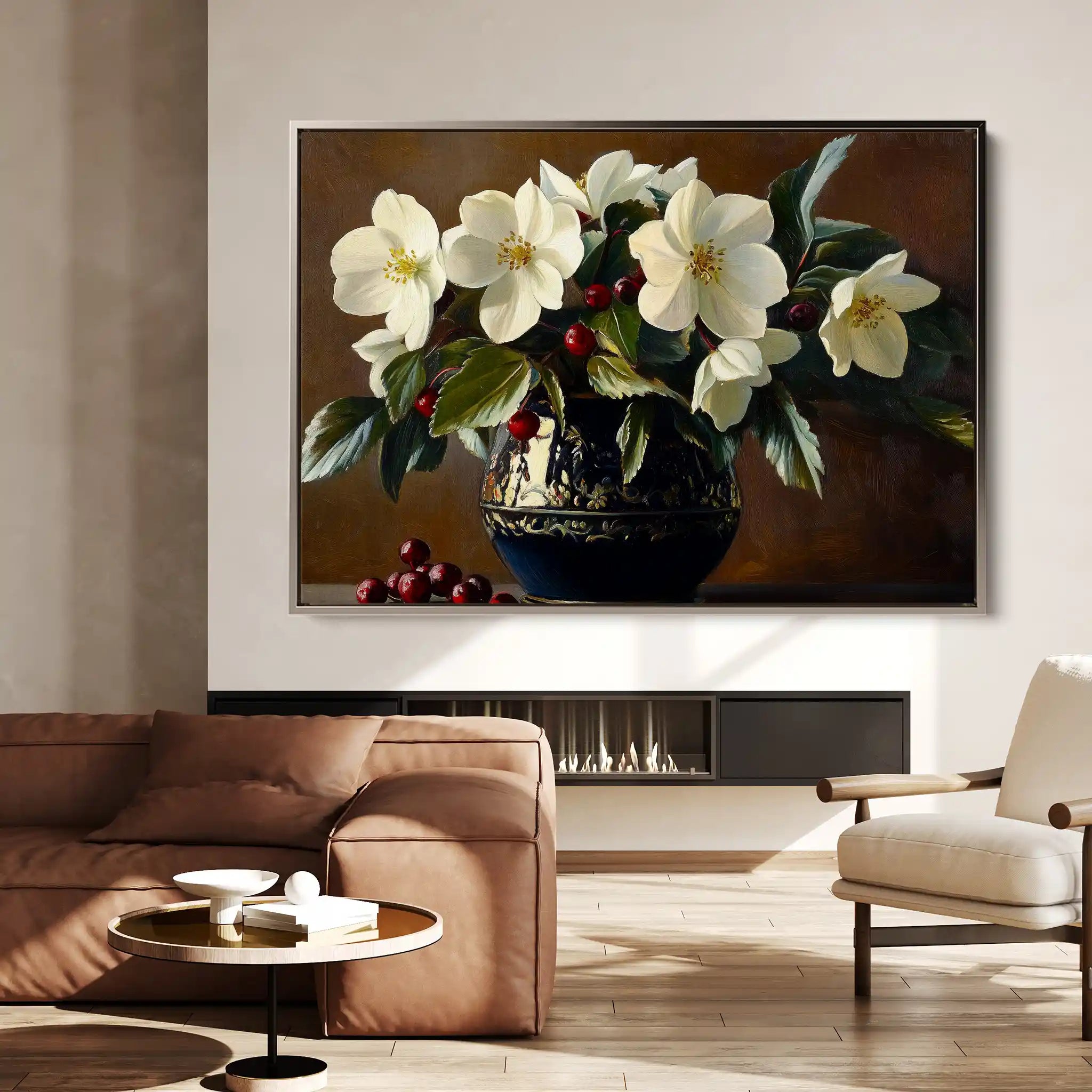 Floral Canvas Wall Art WAD1184-F 90 x 60 cm / Stretched on hidden frame