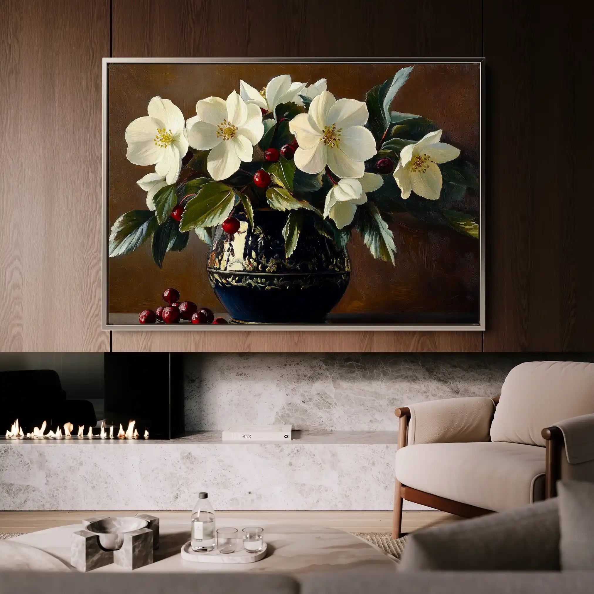 Floral Canvas Wall Art WAD1184-F 90 x 60 cm / Stretched on hidden frame