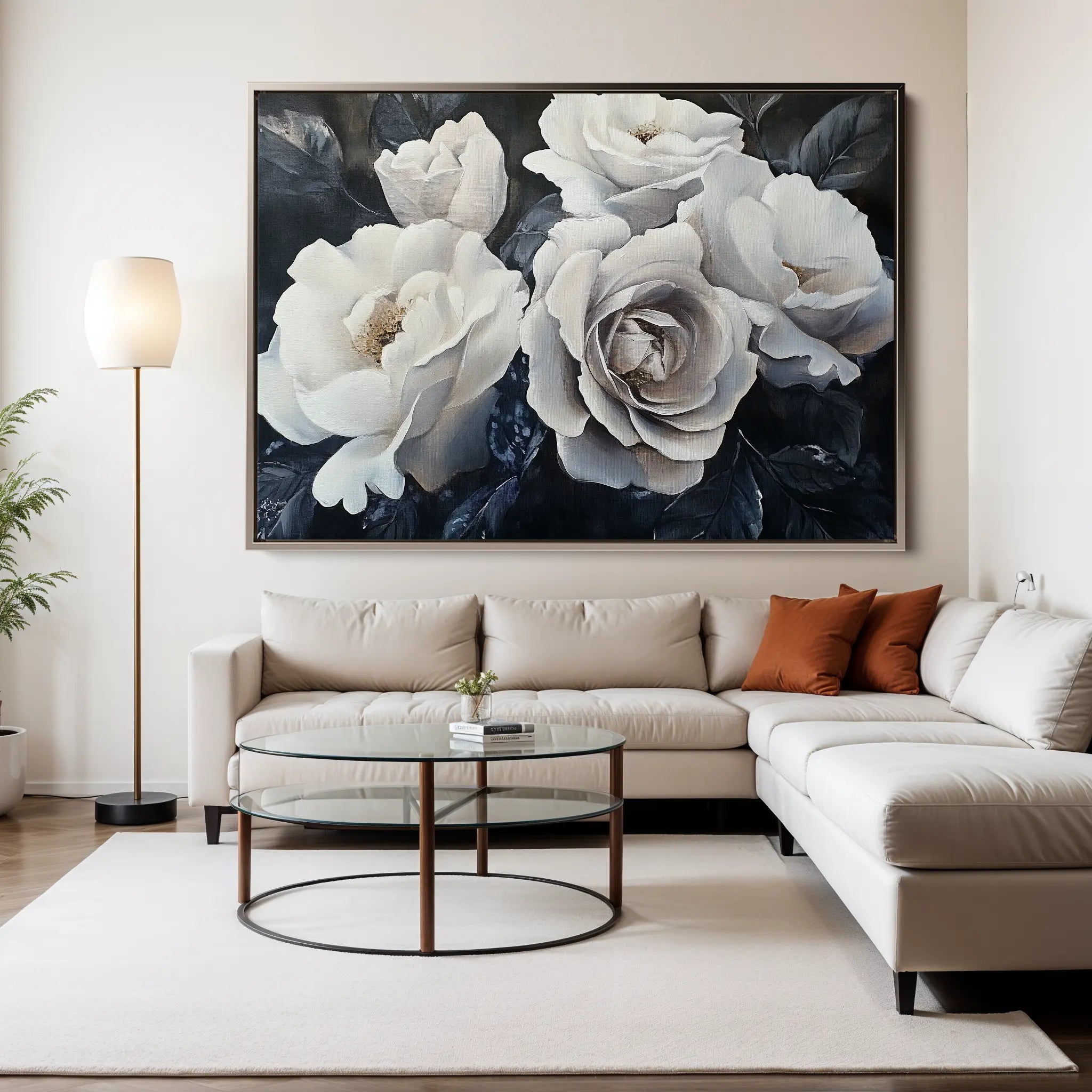 Floral Canvas Wall Art WAD1185-F 90 x 60 cm / Stretched on hidden frame